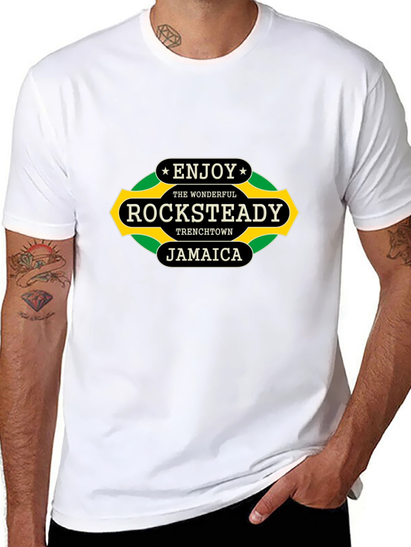 Rocksteady Jamaica Black T-Shirt