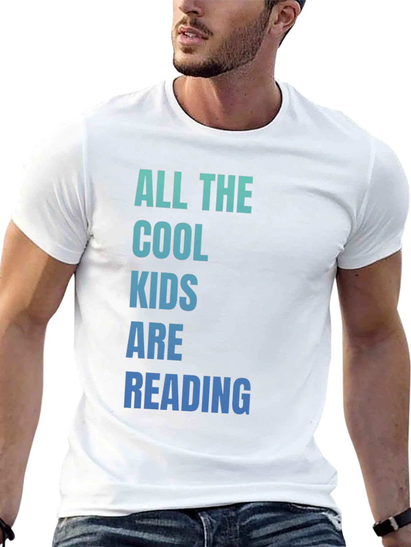 Cool Kids Reading Graphic Tee - Black Cotton T-Shirt