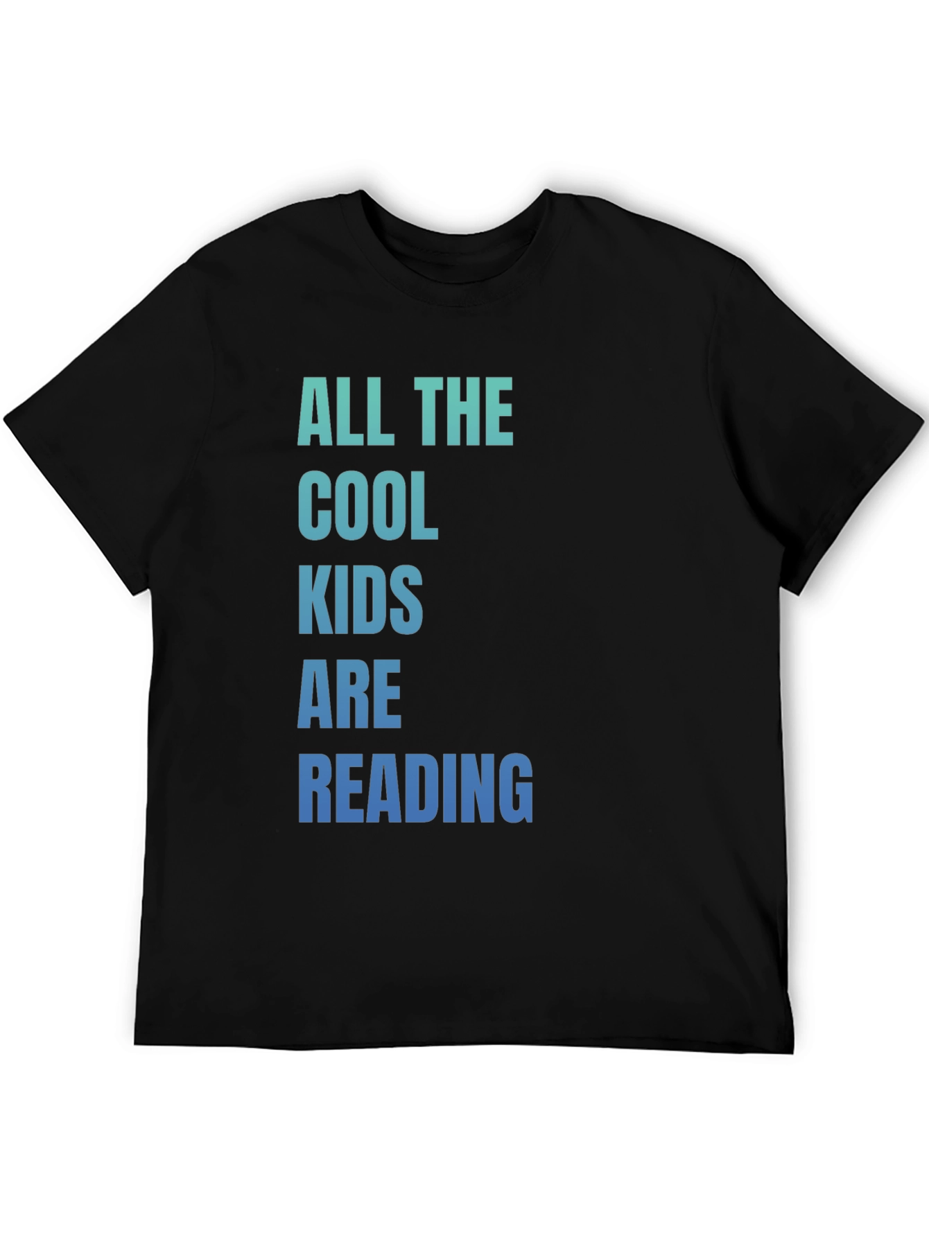 Cool Kids Reading Graphic Tee - Black Cotton T-Shirt