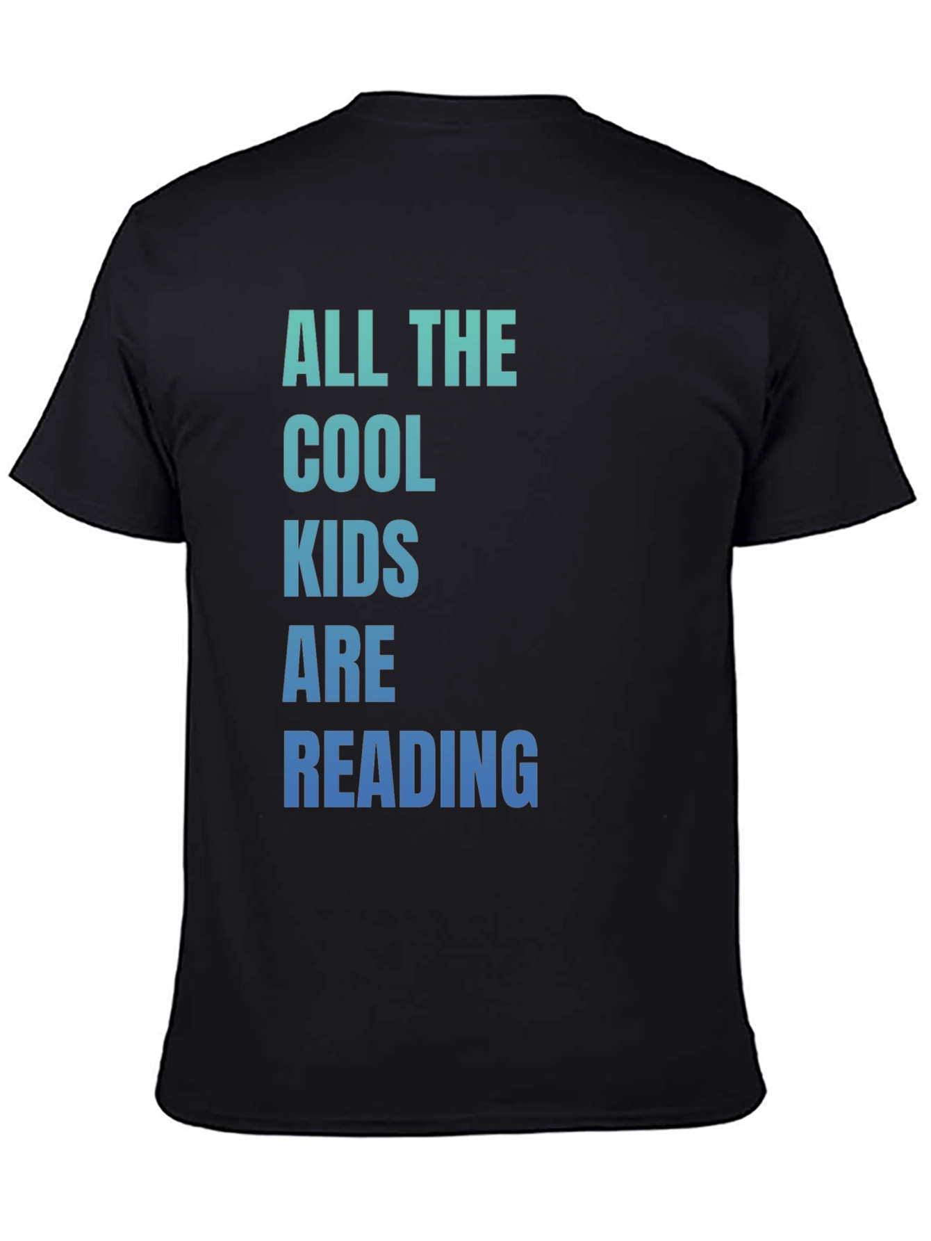 Cool Kids Reading Graphic Tee - Black Cotton T-Shirt