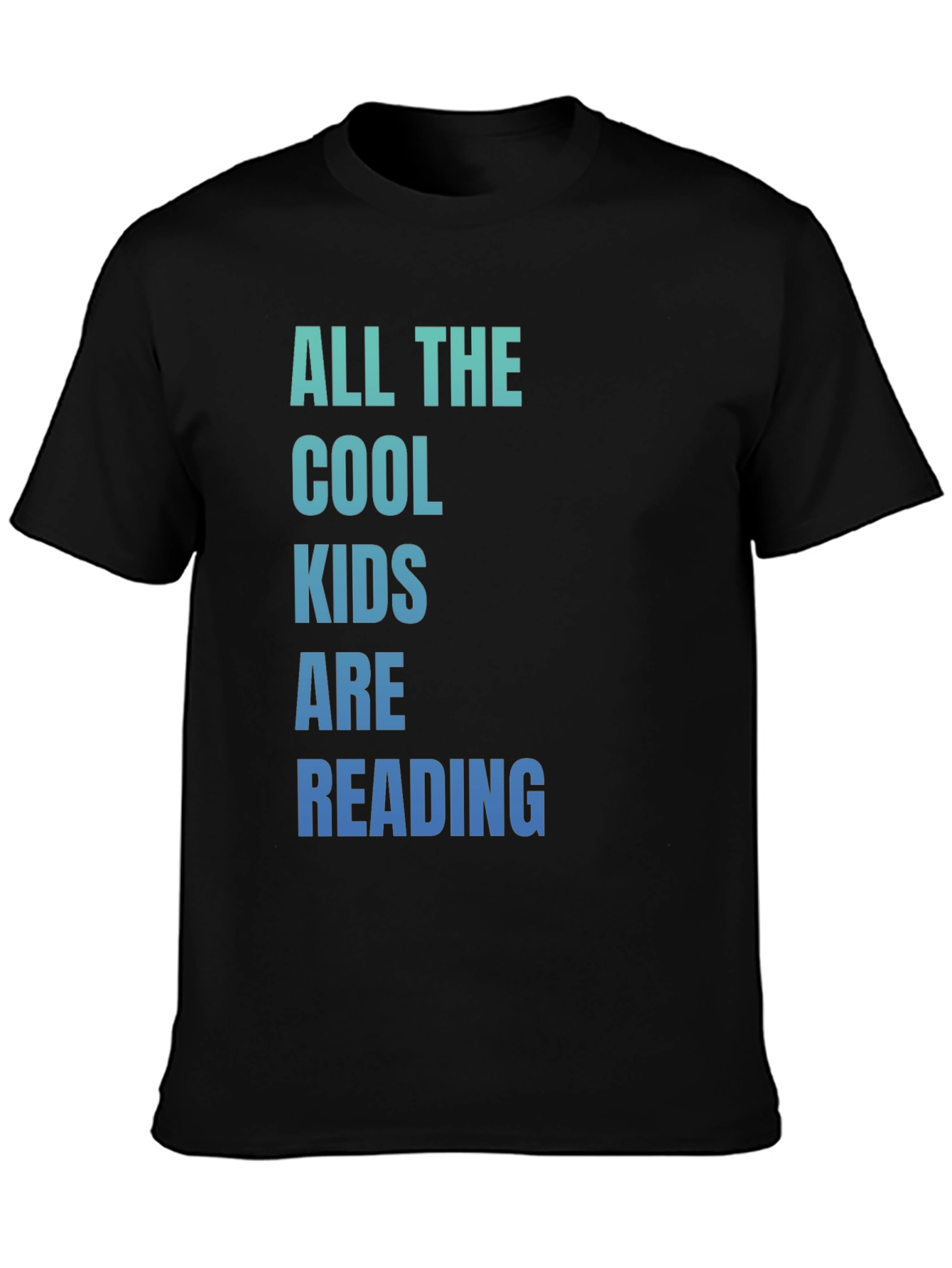 Cool Kids Reading Graphic Tee - Black Cotton T-Shirt