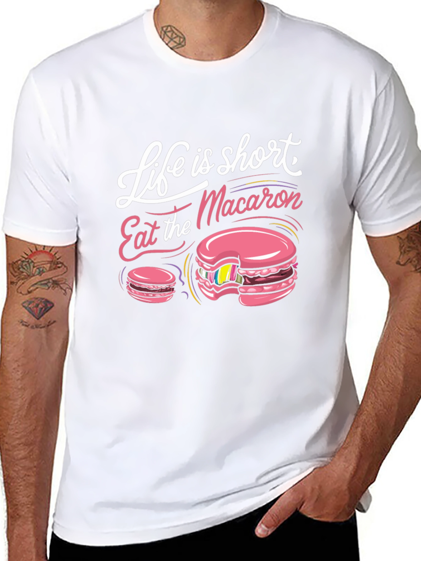 Life is Short Eat Macaron T-Shirt