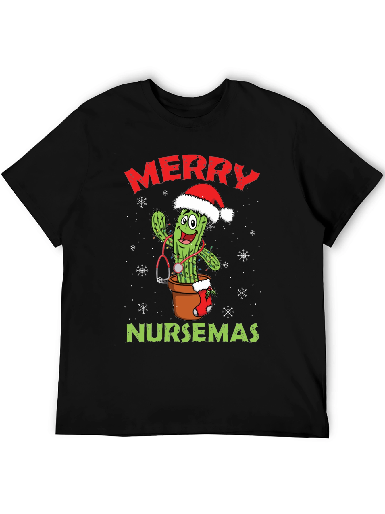 Merry Nursemas Cactus Graphic Tee
