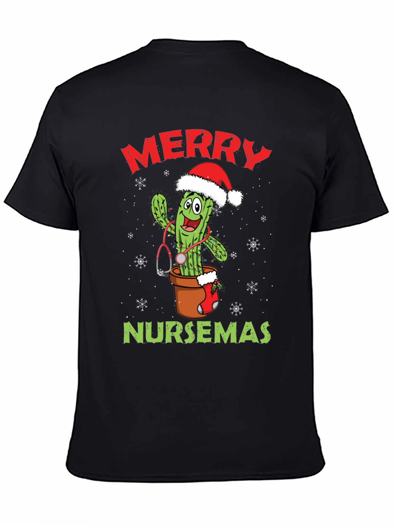 Merry Nursemas Cactus Graphic Tee