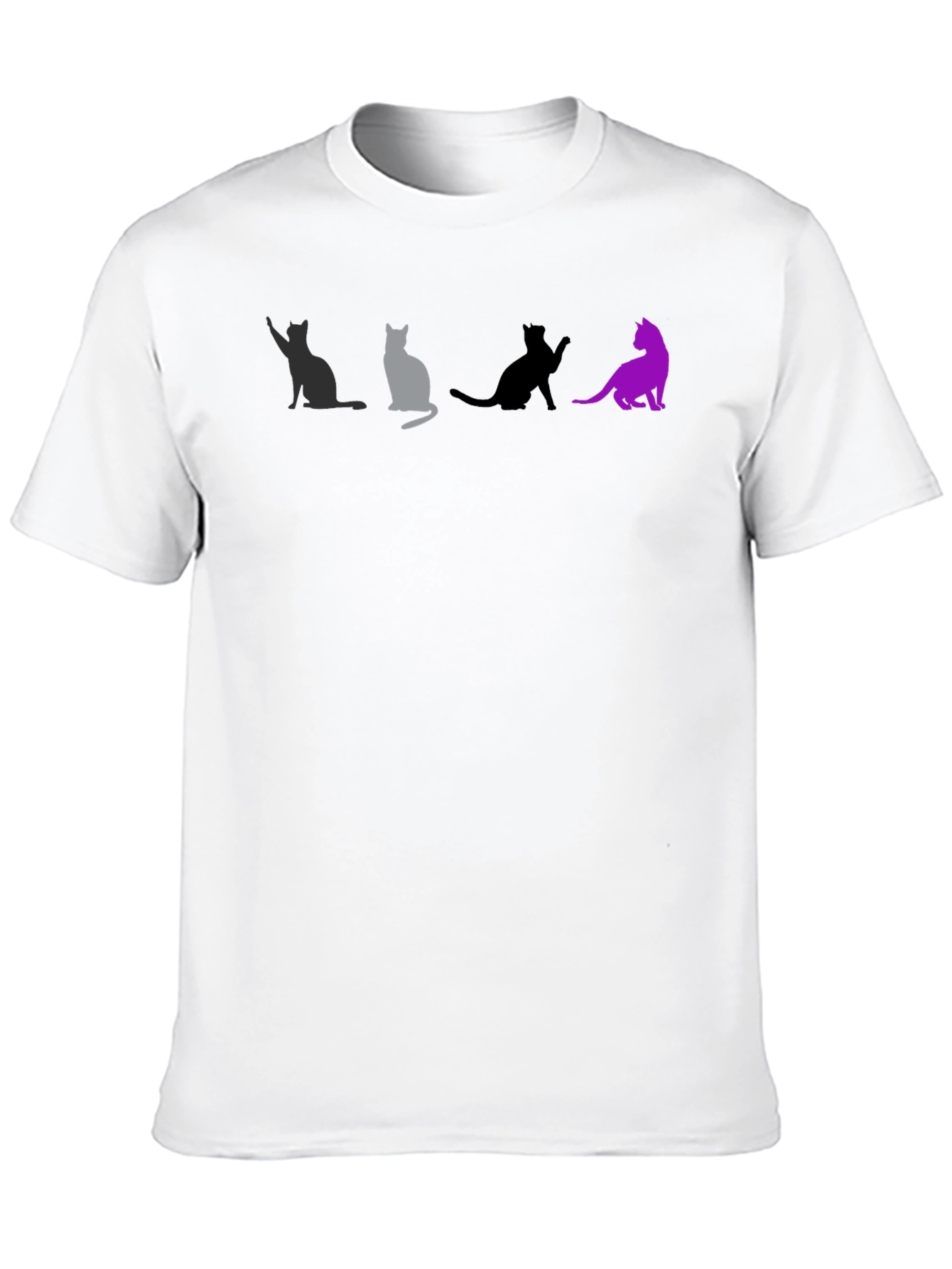 Cats Silhouette Graphic Tee - Unique T-Shirt Design