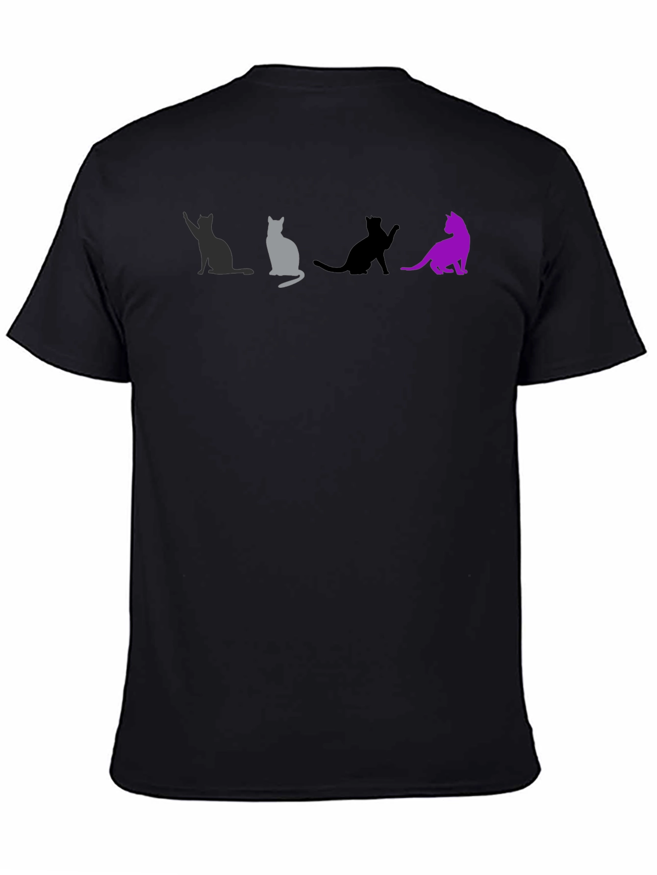 Cats Silhouette Graphic Tee - Unique T-Shirt Design