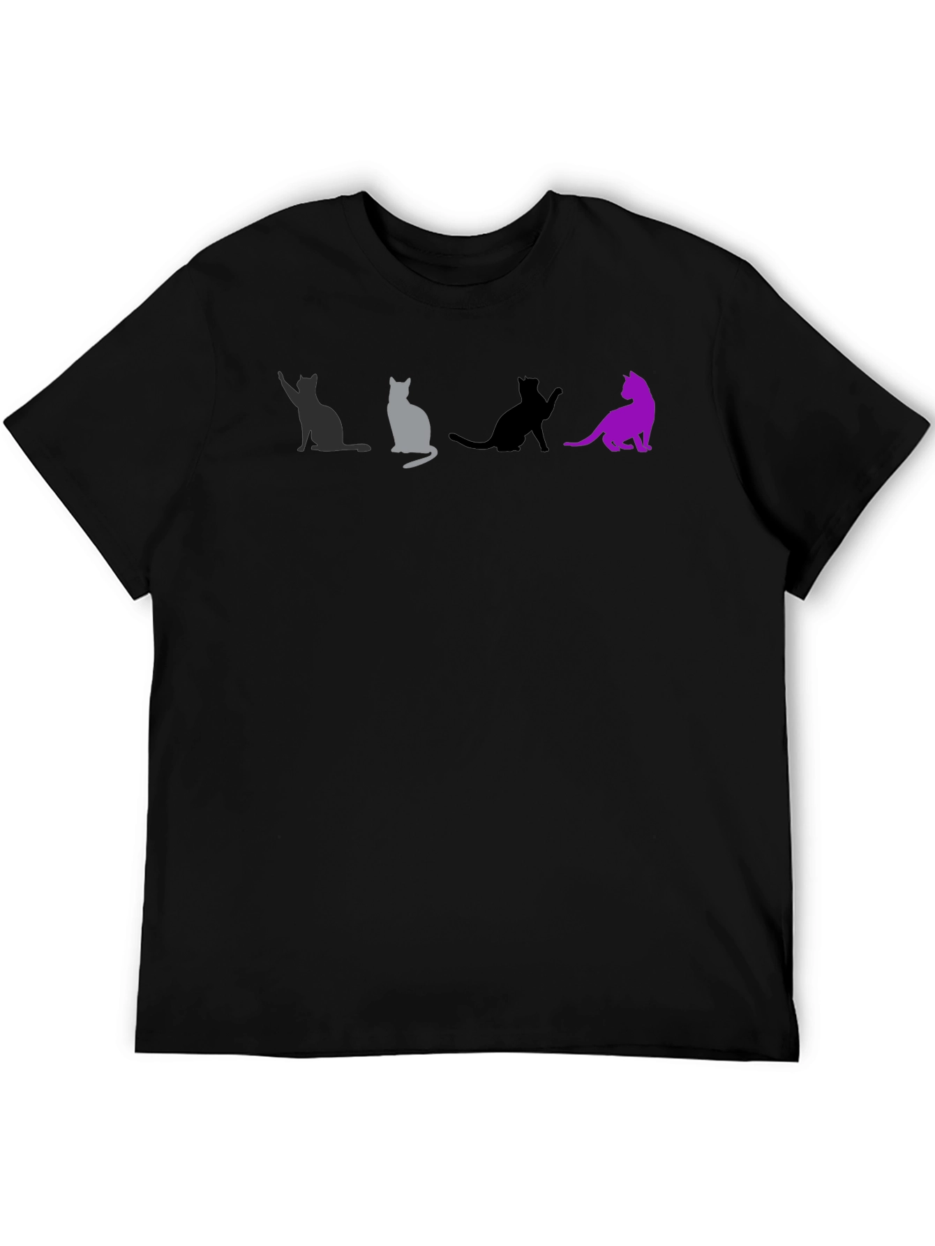 Cats Silhouette Graphic Tee - Unique T-Shirt Design