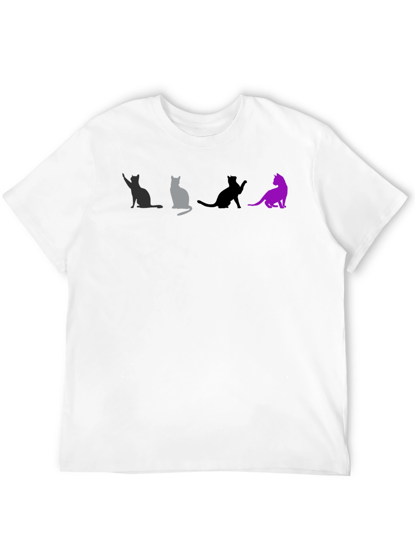 Cats Silhouette Graphic Tee - Unique T-Shirt Design