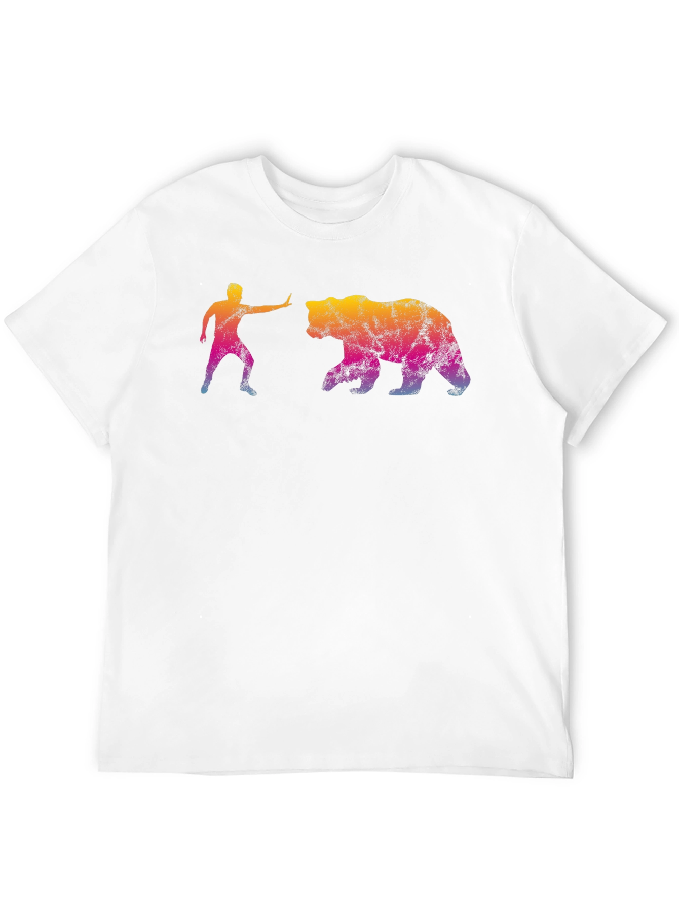 Man vs. Bear Graphic T-Shirt - Black Cotton Tee