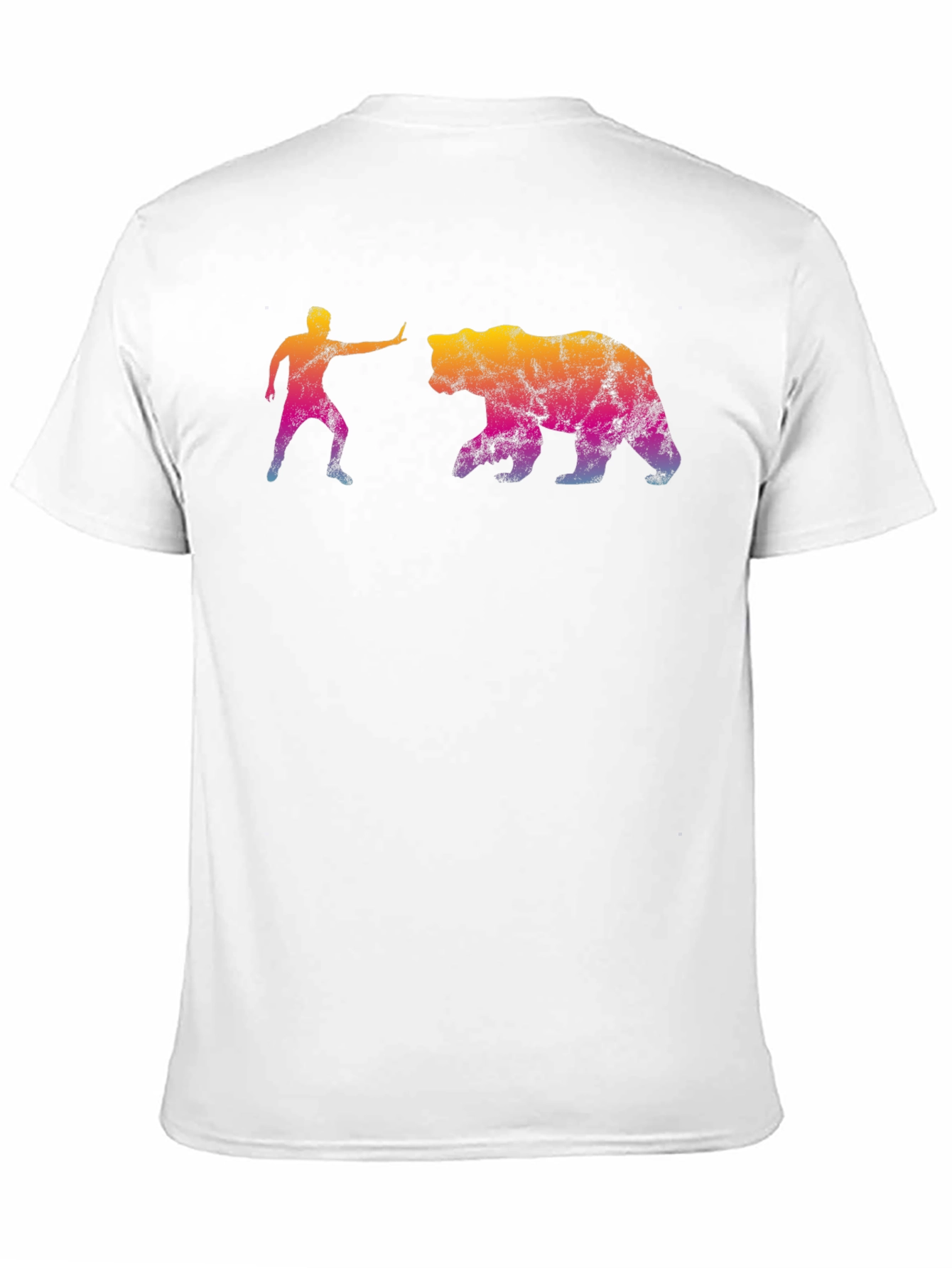 Man vs. Bear Graphic T-Shirt - Black Cotton Tee