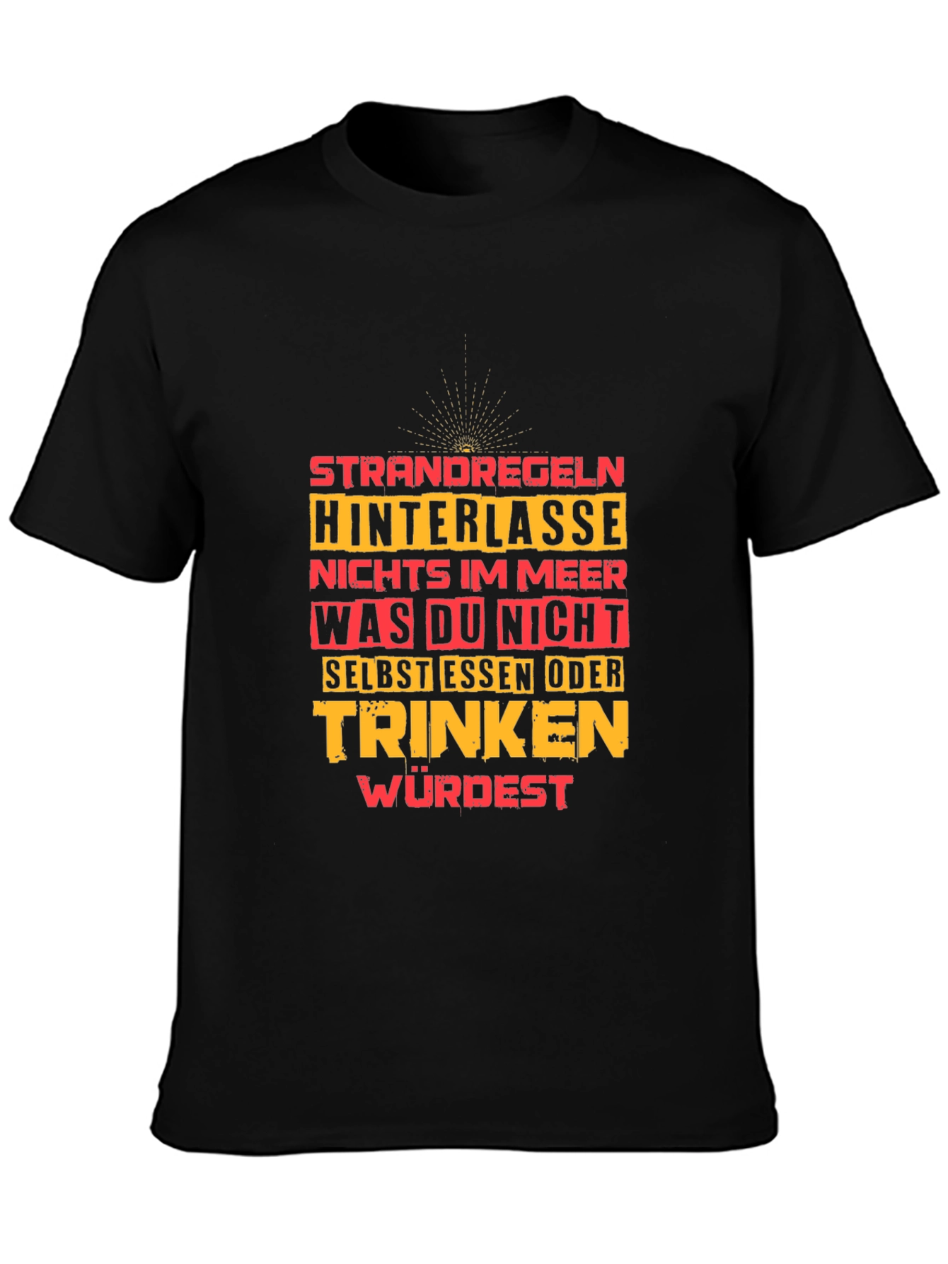 Strandregeln T-Shirt: Beach Rules Graphic Tee for Men
