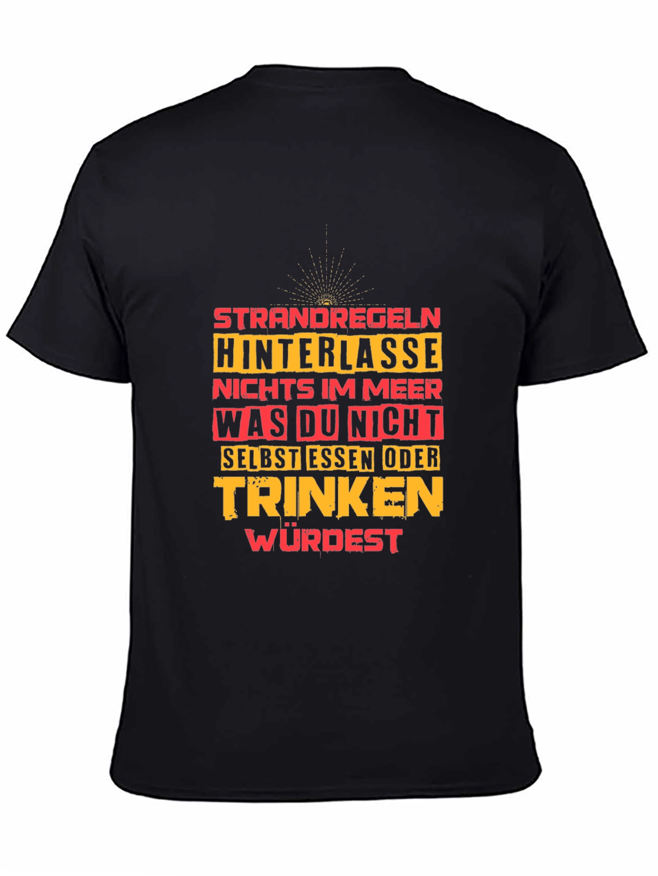 Strandregeln T-Shirt: Beach Rules Graphic Tee for Men