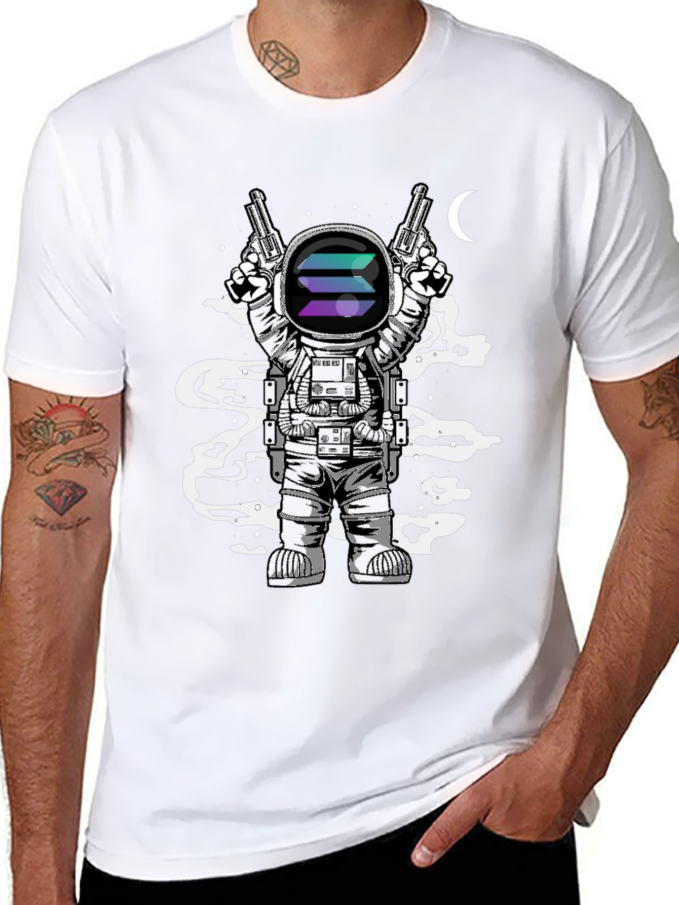 Solana Astronaut T-Shirt - Crypto Fashion