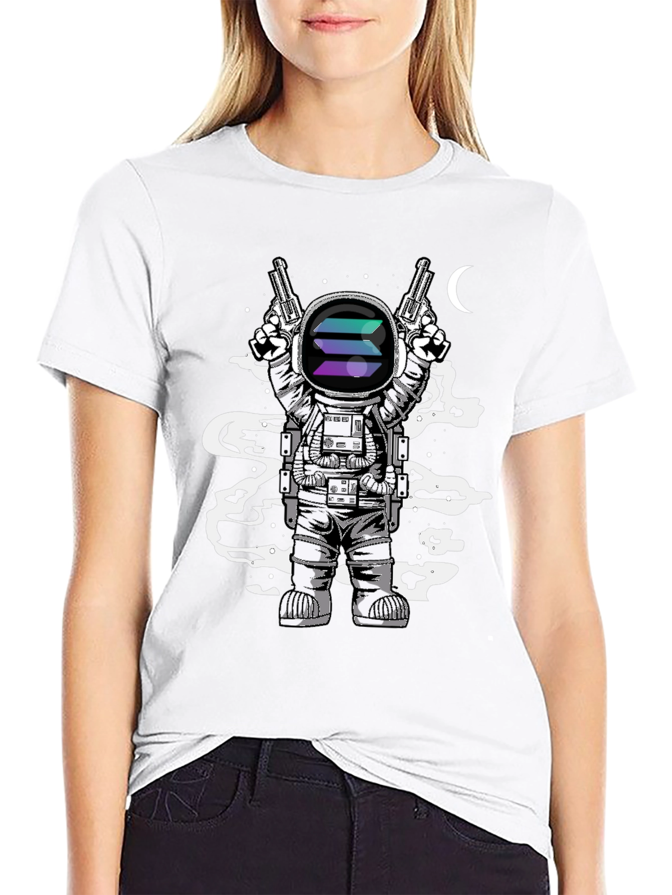 Solana Astronaut T-Shirt - Crypto Fashion