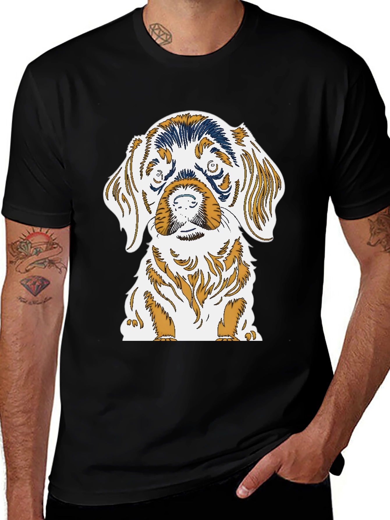 Dog Graphic Tee - Cute Puppy Print