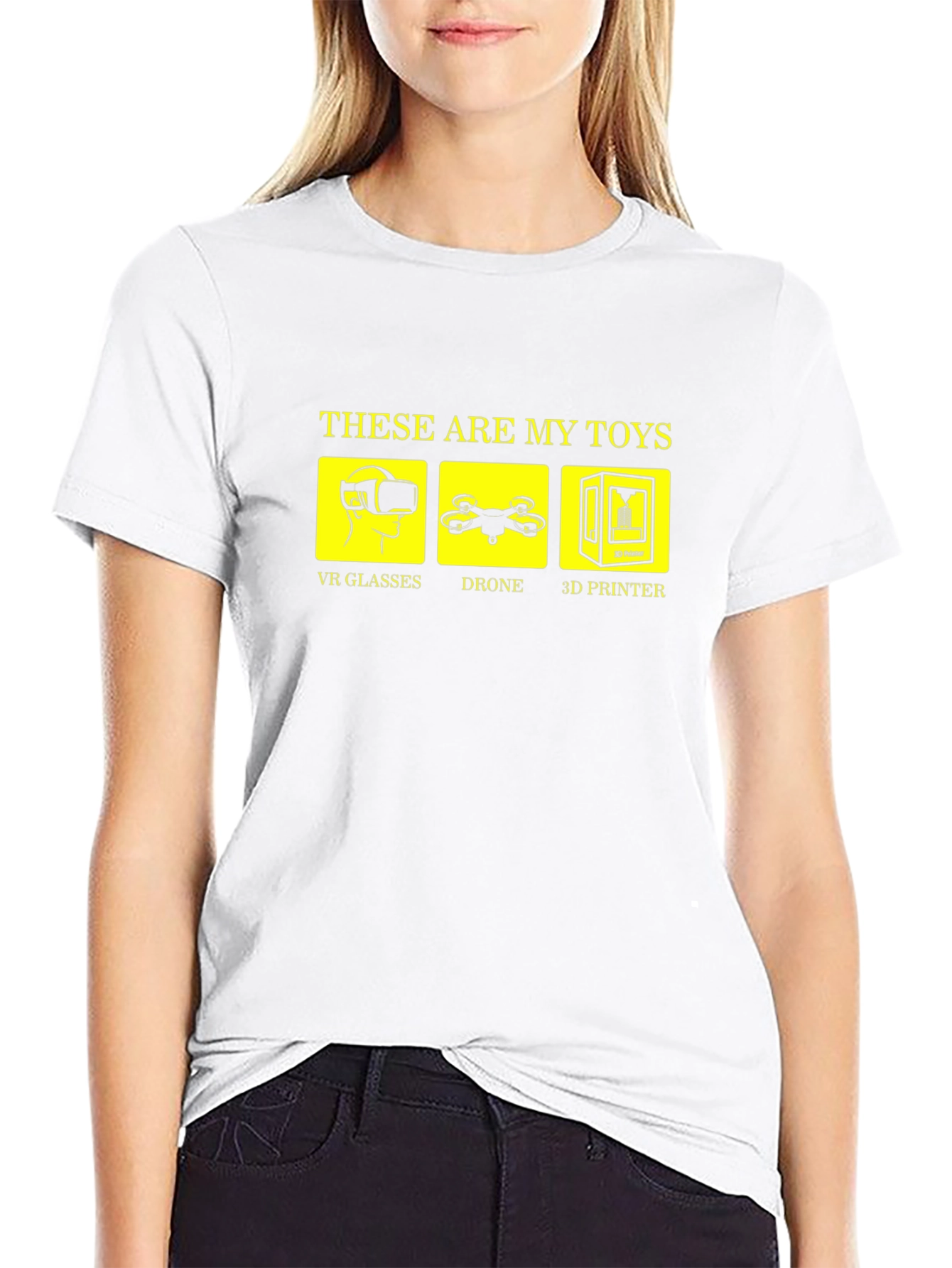 Geeky Gamer T-Shirt: VR Drone 3D Printer Toys