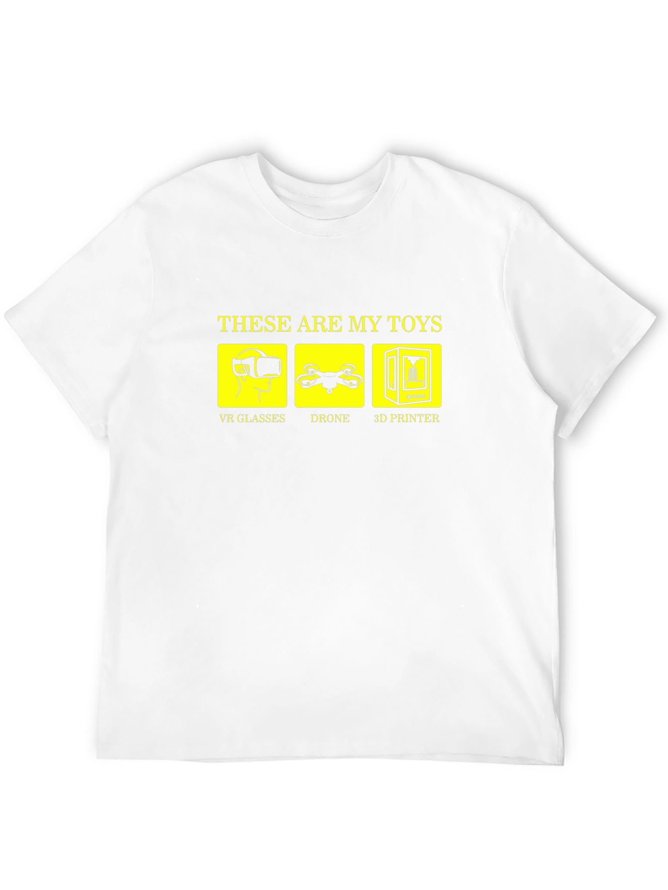 Geeky Gamer T-Shirt: VR Drone 3D Printer Toys