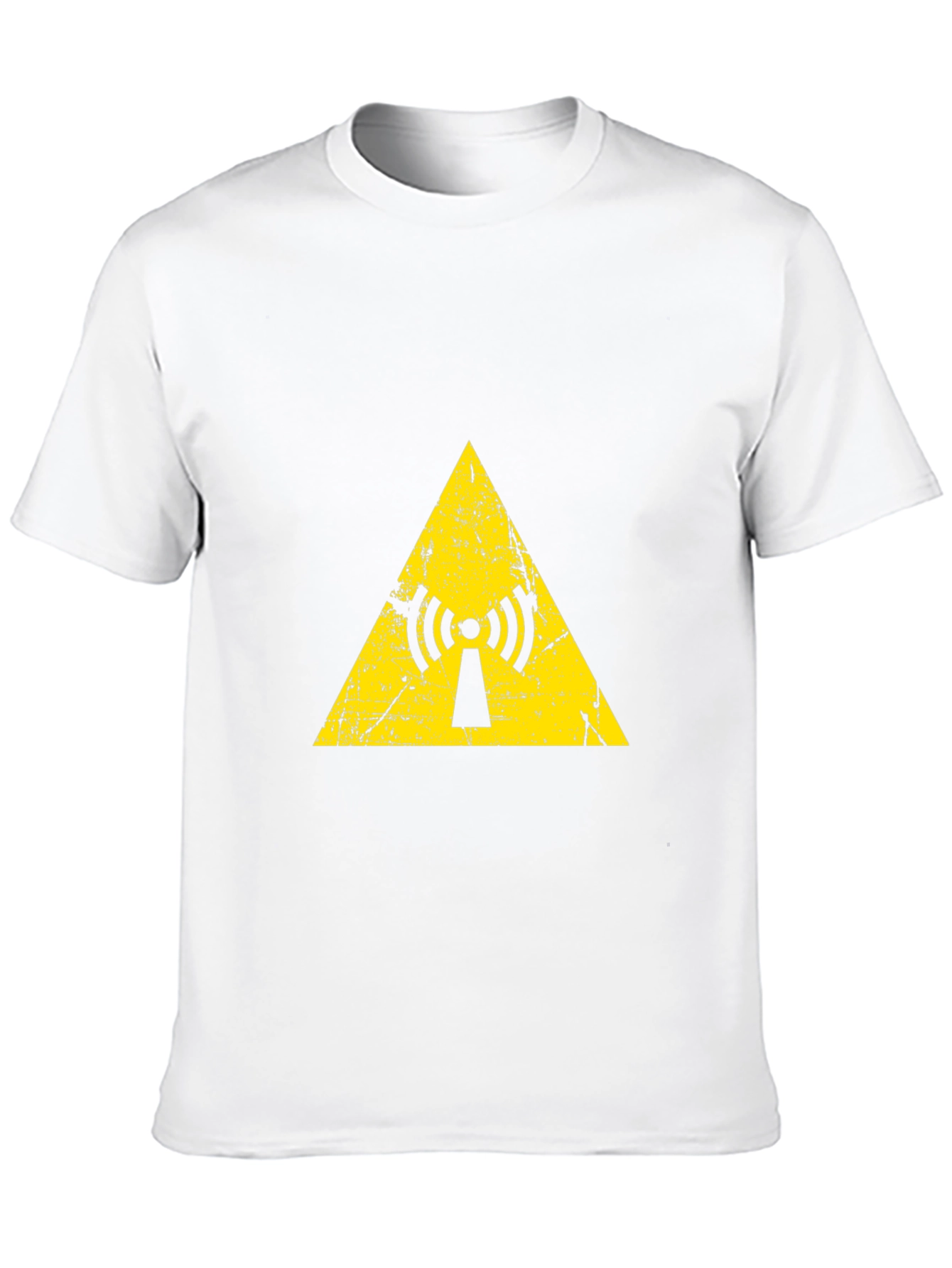 Yellow Radiation Symbol Black T-Shirt