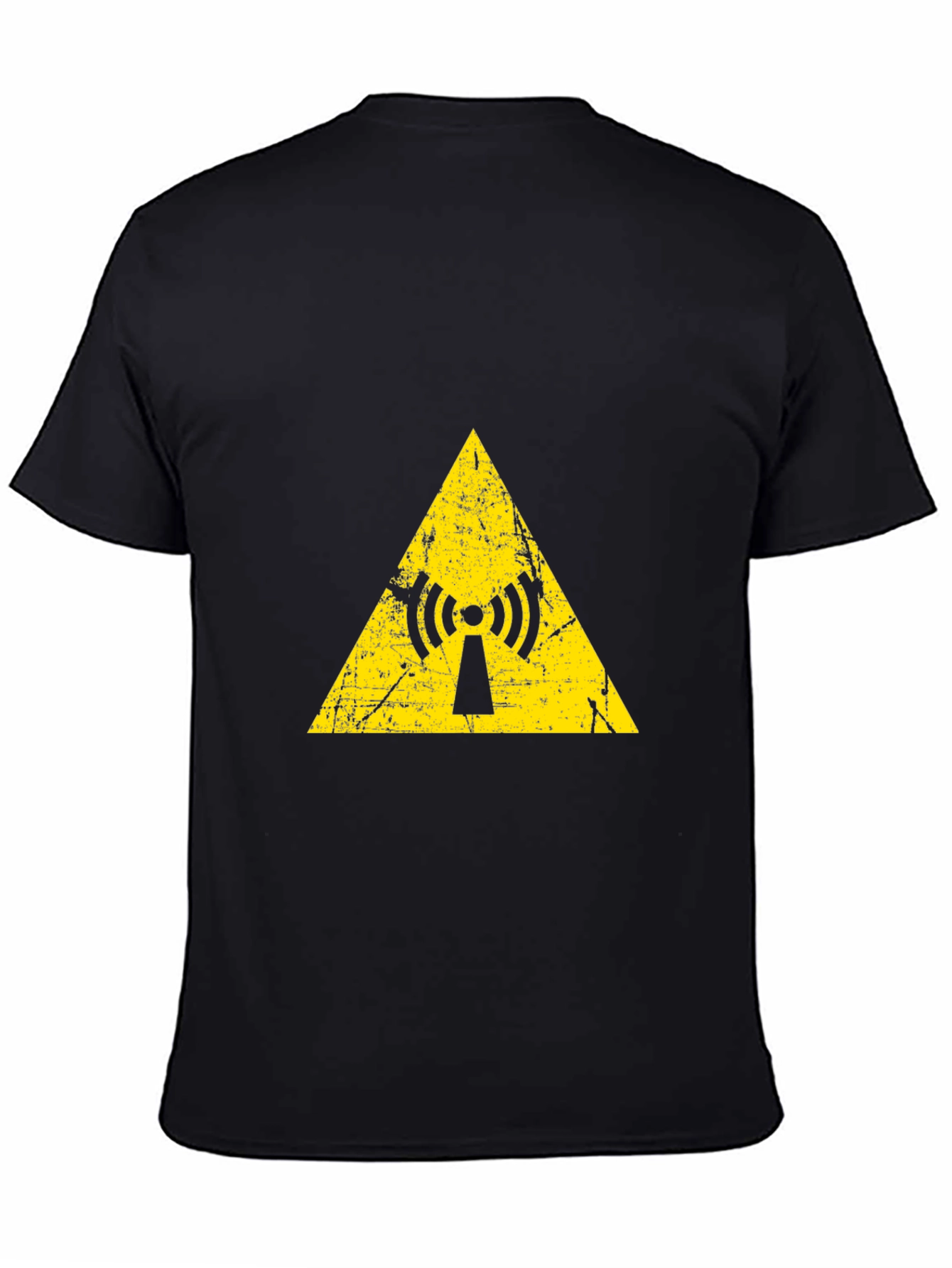 Yellow Radiation Symbol Black T-Shirt