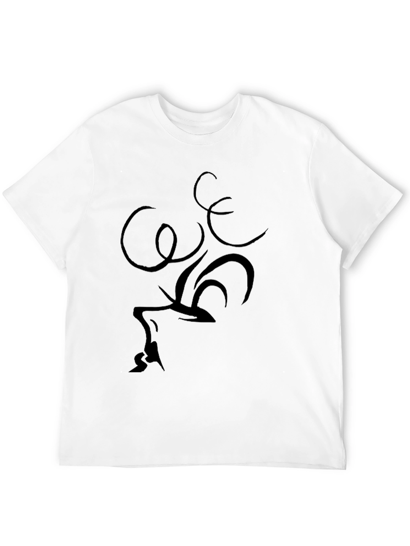 Abstract Graphic Black T-Shirt