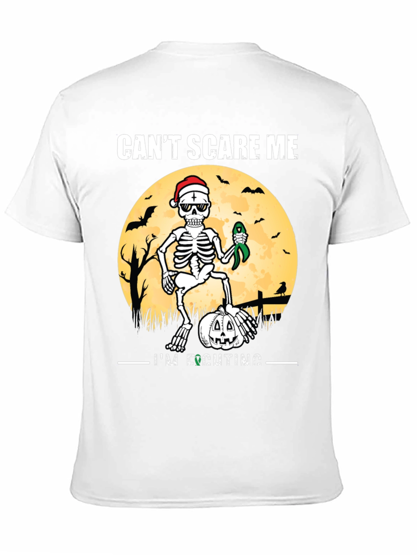Cant Scare Me Im Fighting Halloween Skeleton T-Shirt