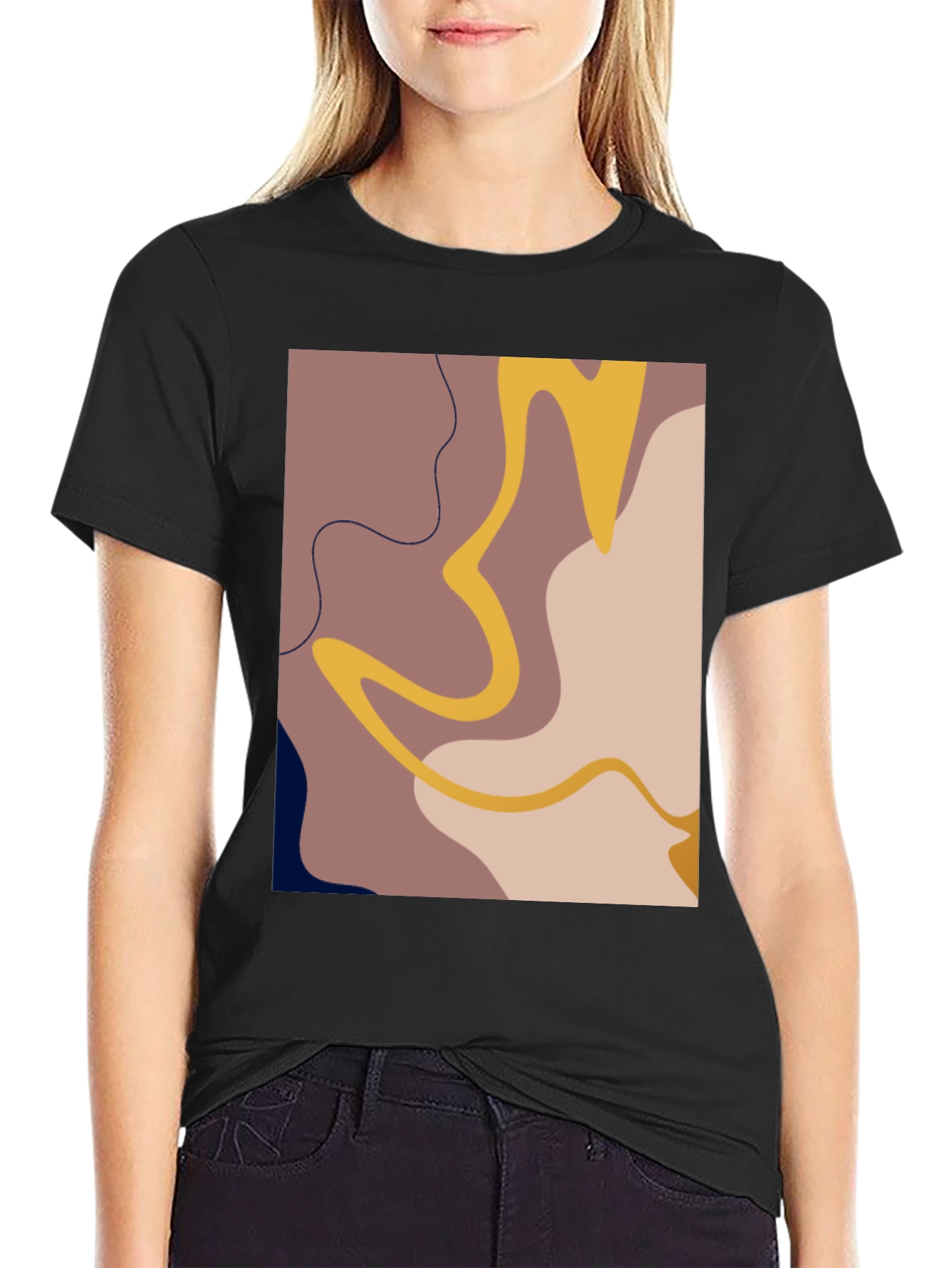 Abstract Graphic Print T-Shirt - Modern Art Tee