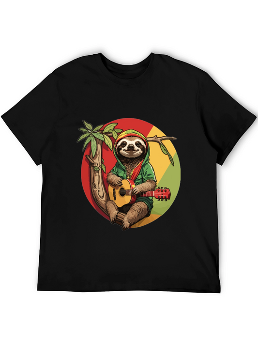 Reggae Sloth T-Shirt - Cool Graphic Tee