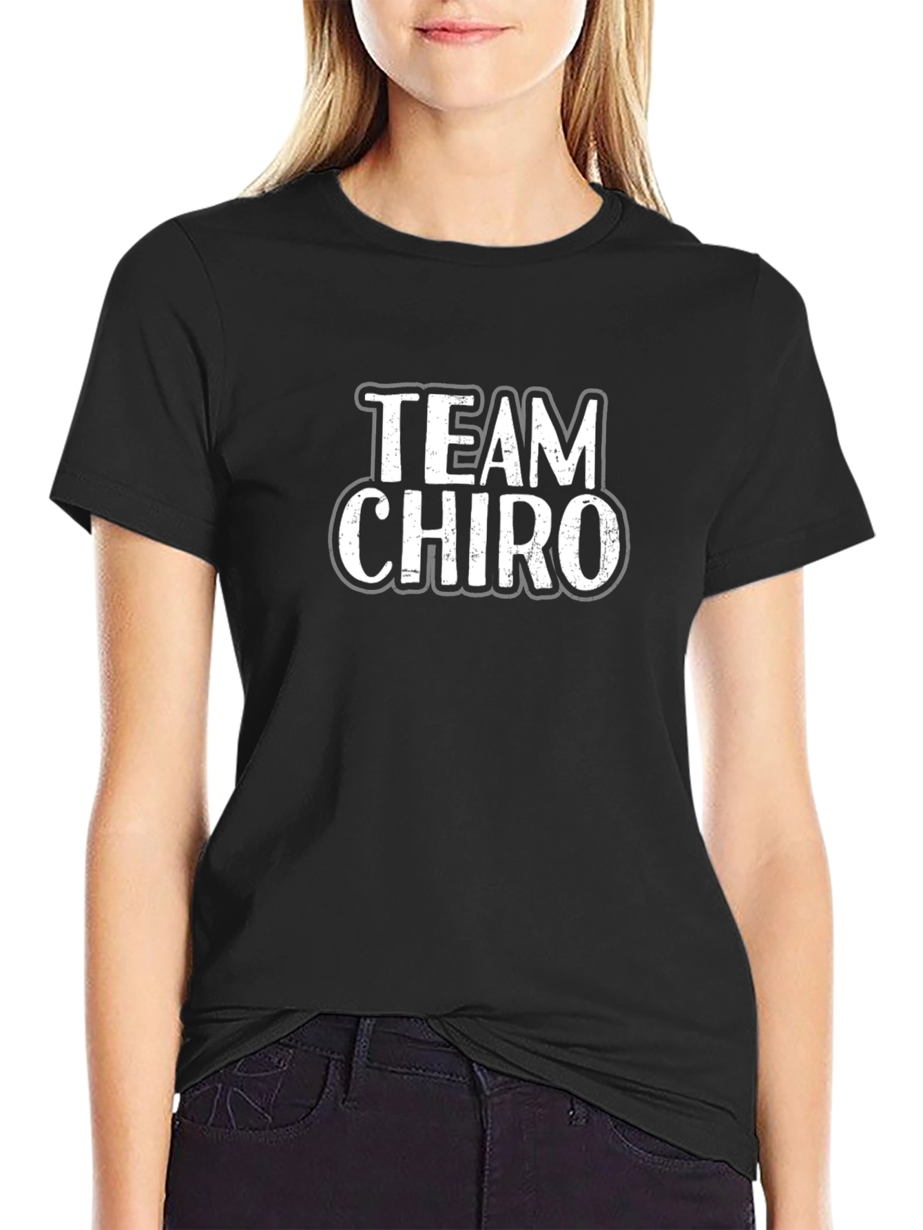 Team Chiro Black Graphic T-Shirt