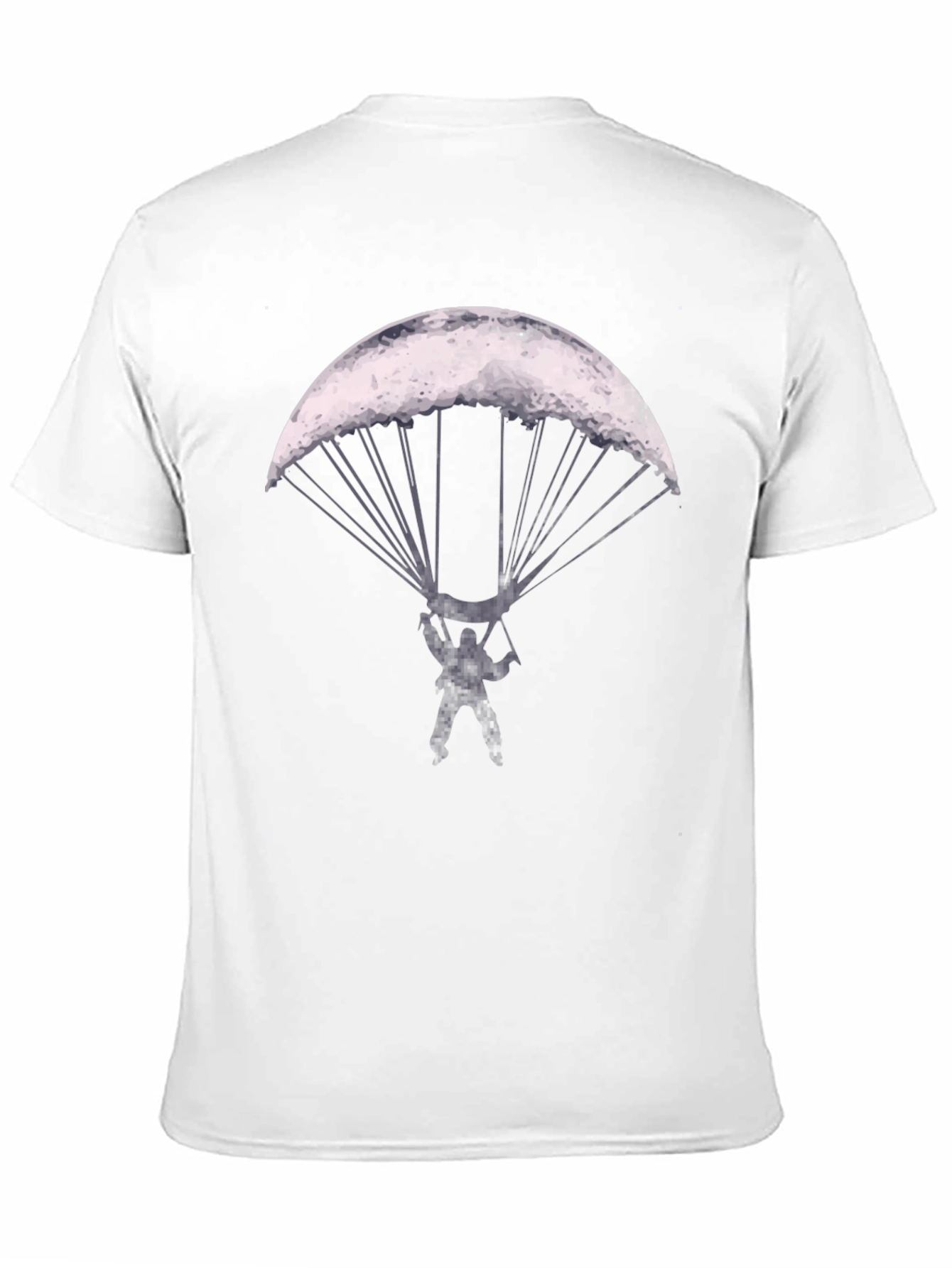 Parachute Moon Graphic T-Shirt - Cool Novelty Design