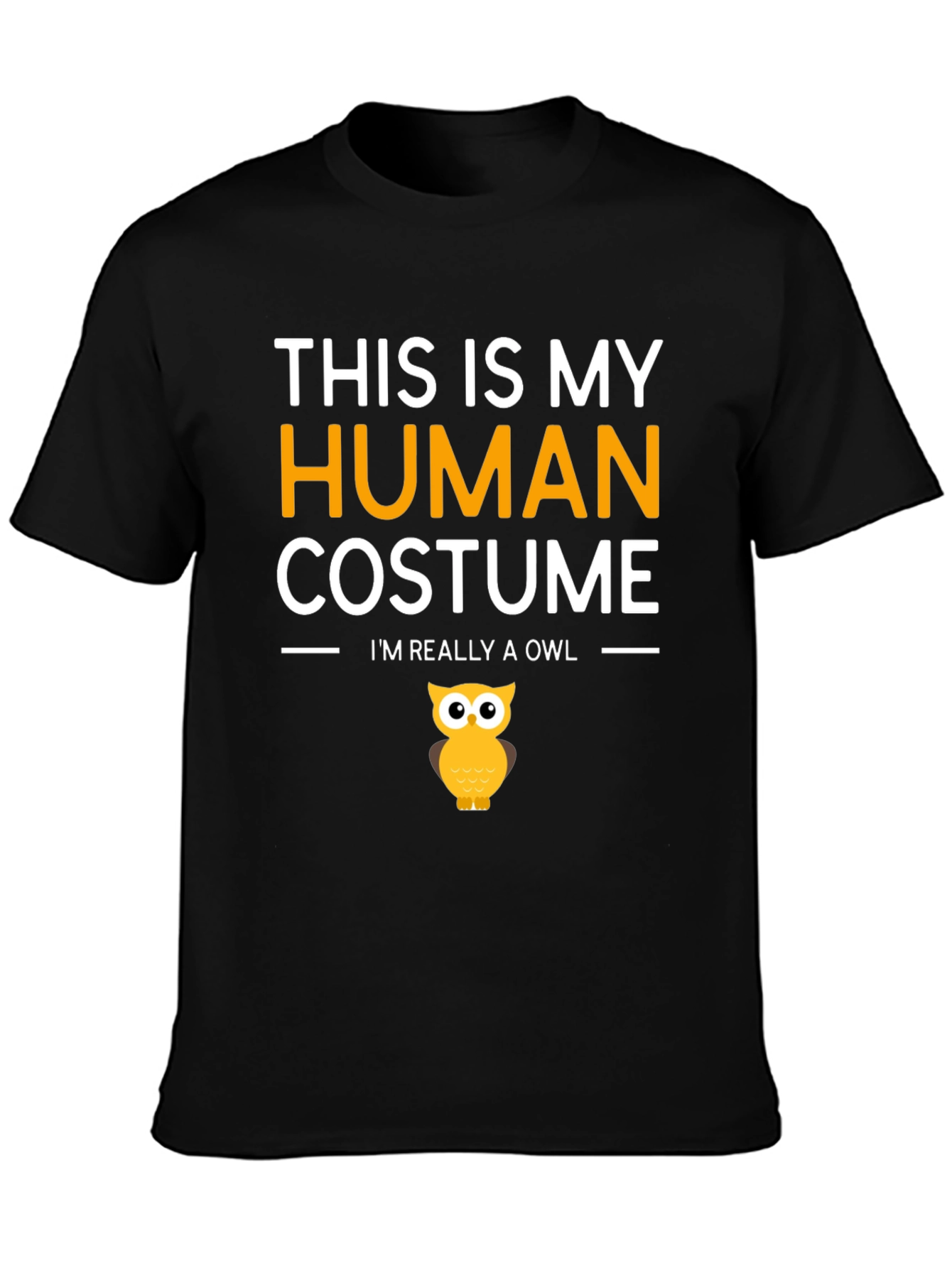 Human Costume Funny Owl T-Shirt