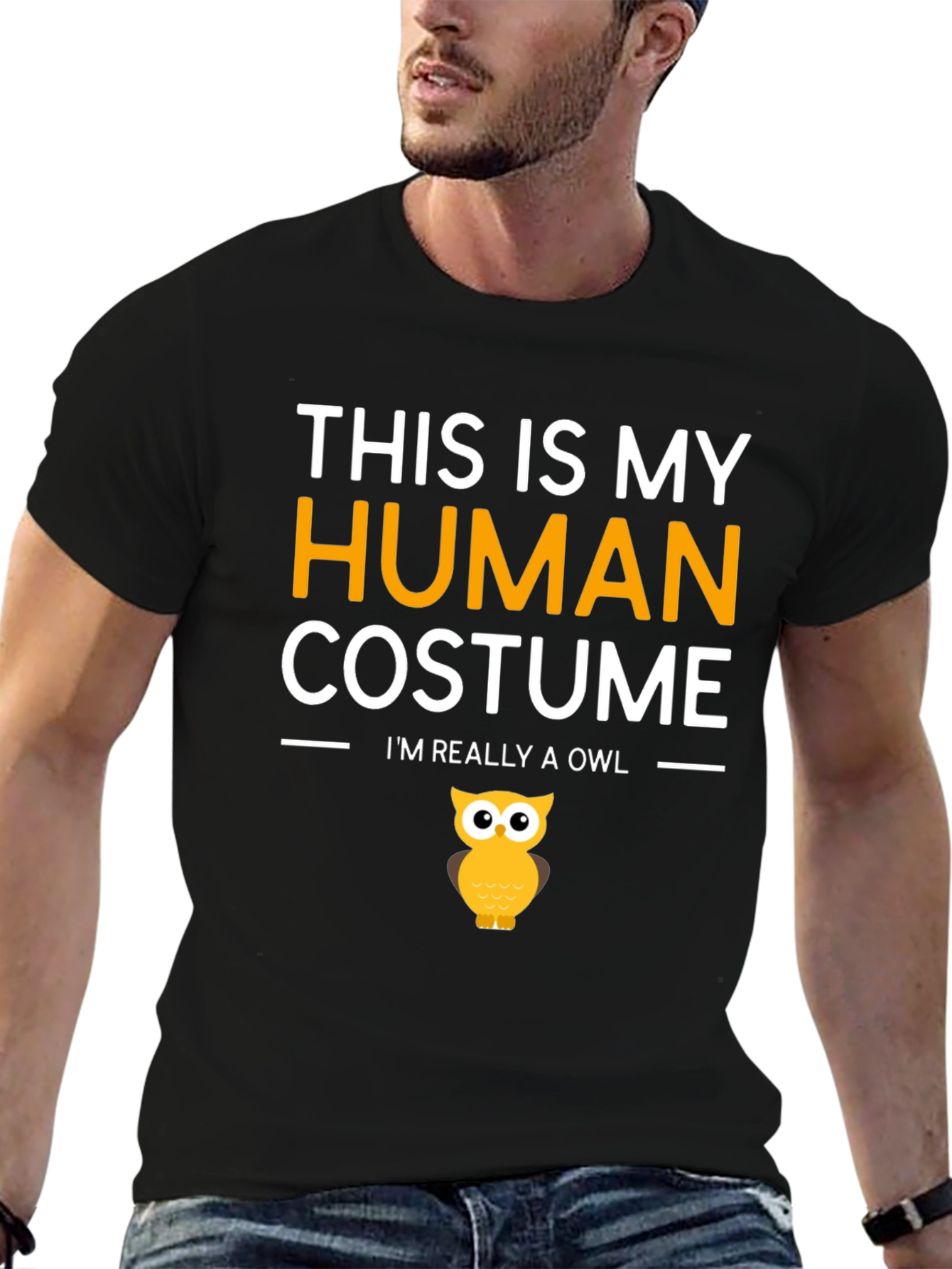 Human Costume Funny Owl T-Shirt