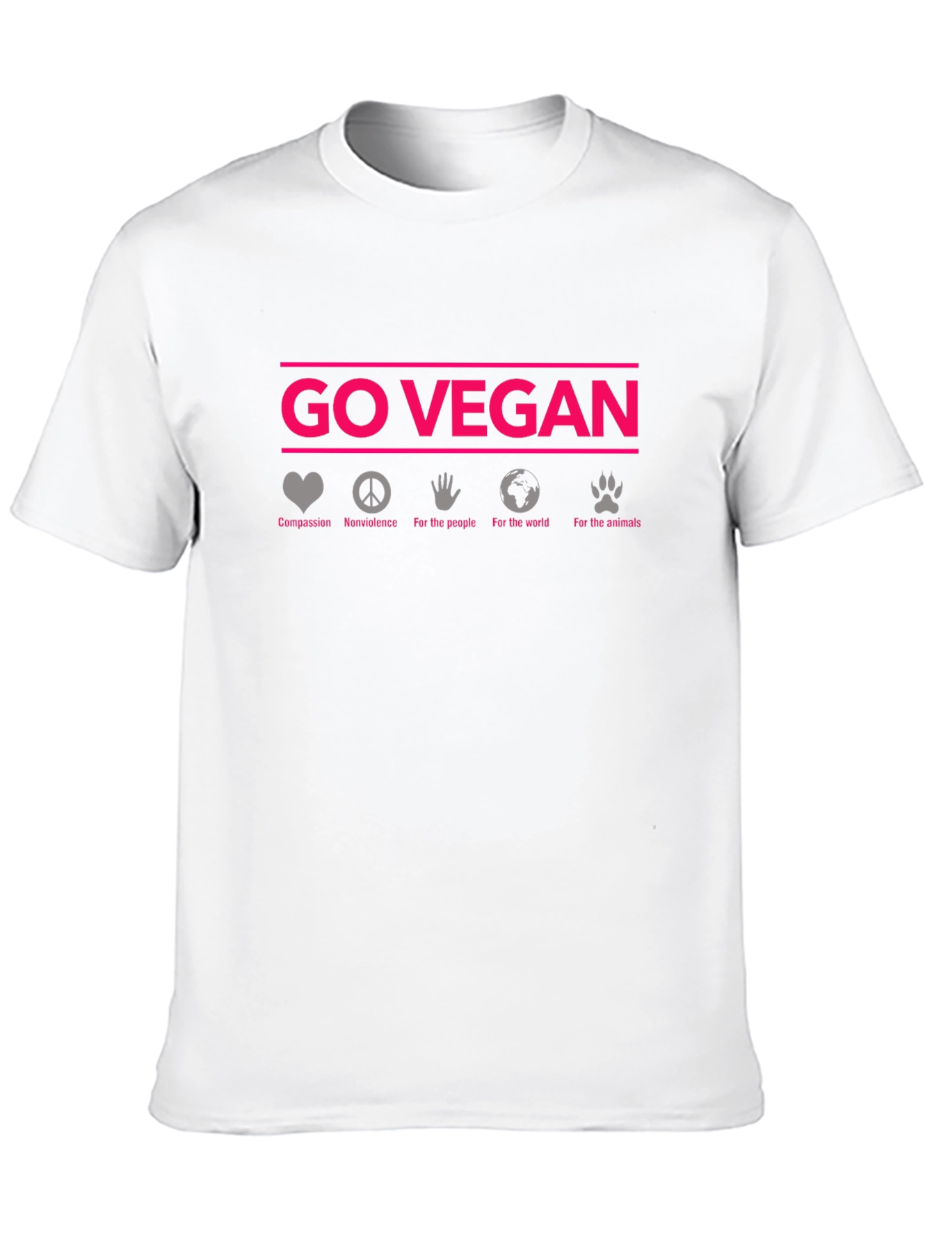 Go Vegan Graphic Tee - Compassion Nonviolence Animals