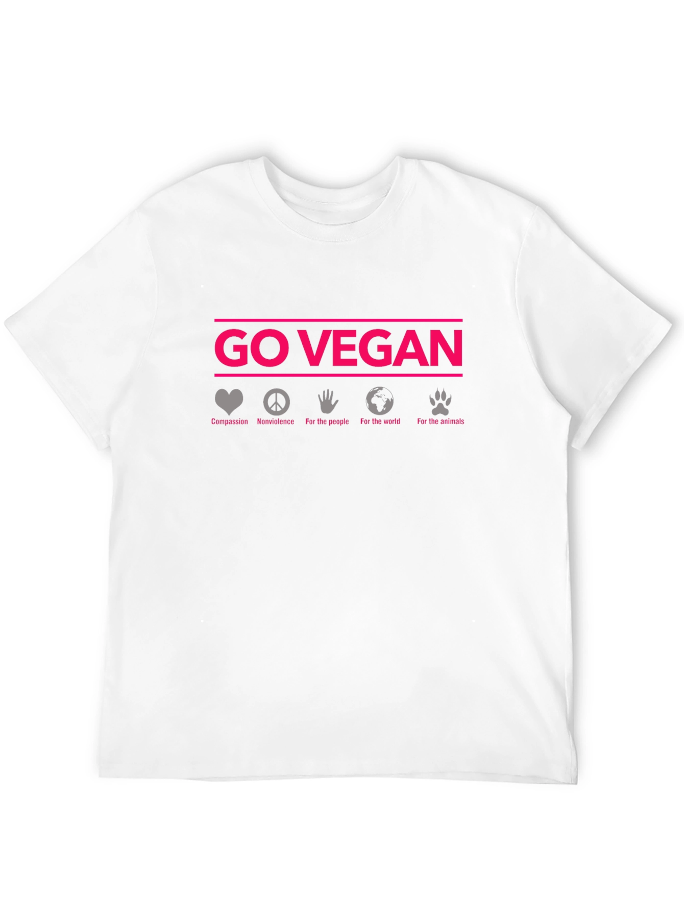 Go Vegan Graphic Tee - Compassion Nonviolence Animals