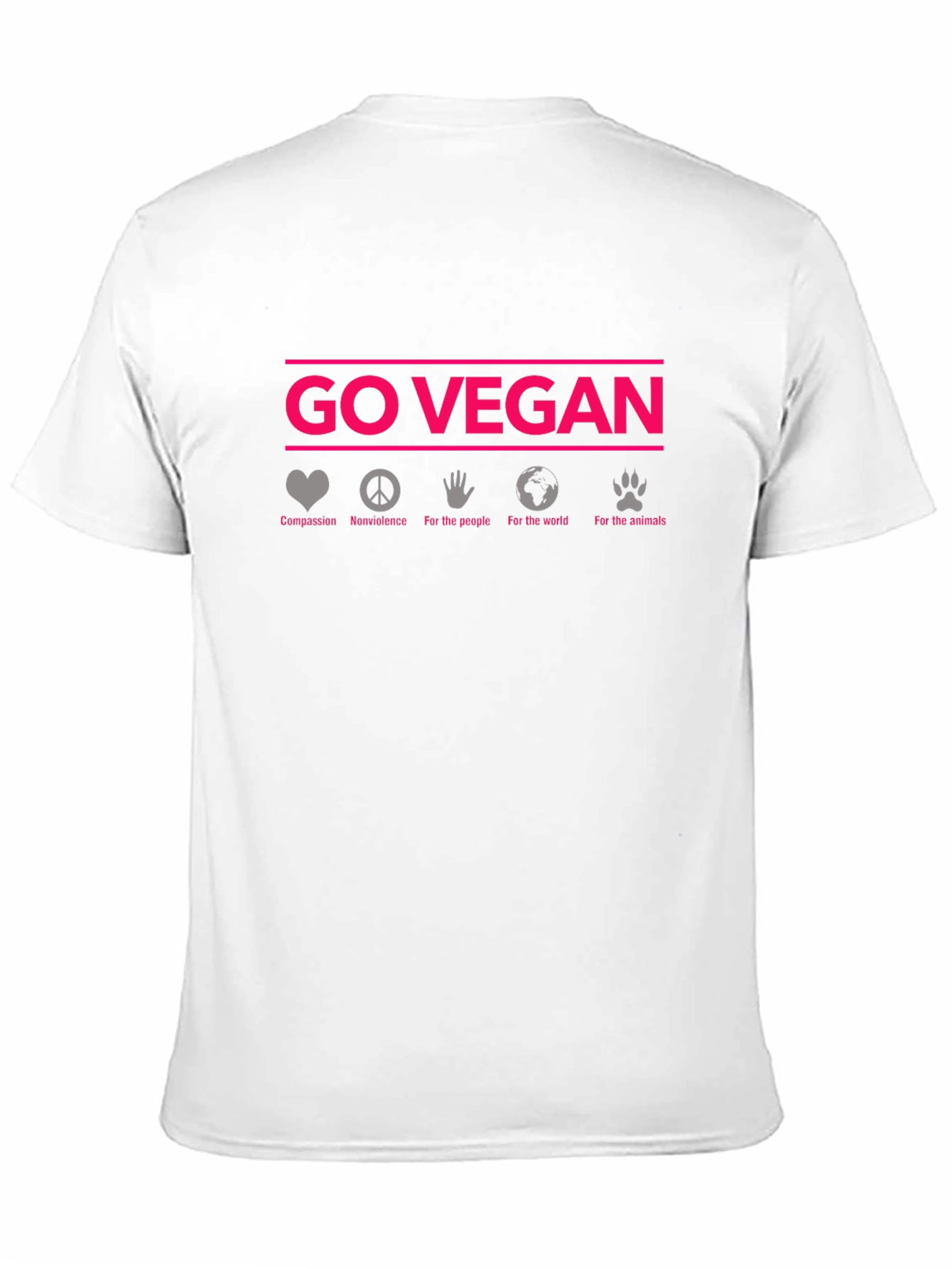 Go Vegan Graphic Tee - Compassion Nonviolence Animals