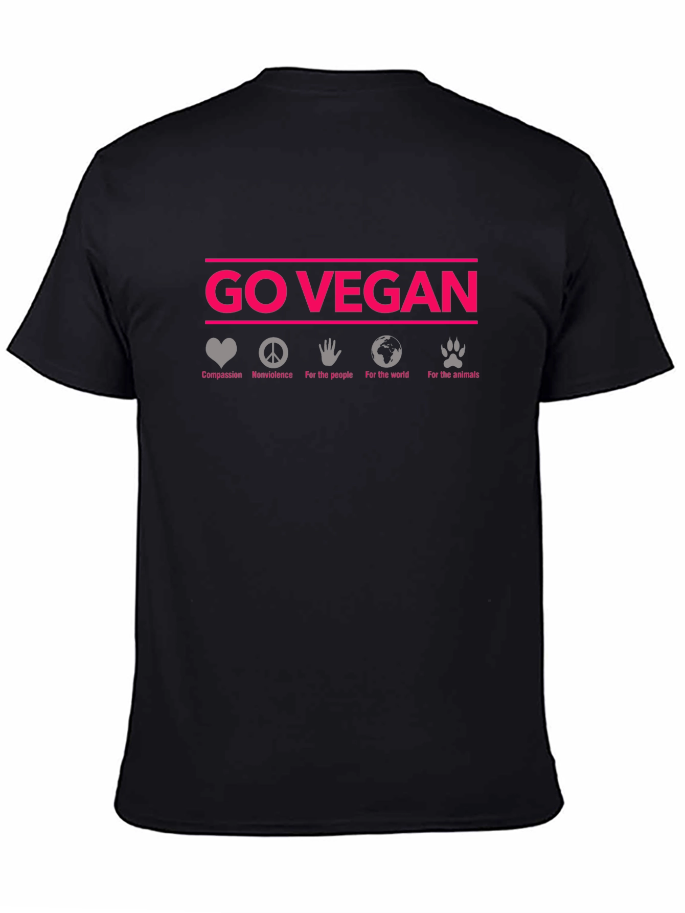 Go Vegan Graphic Tee - Compassion Nonviolence Animals