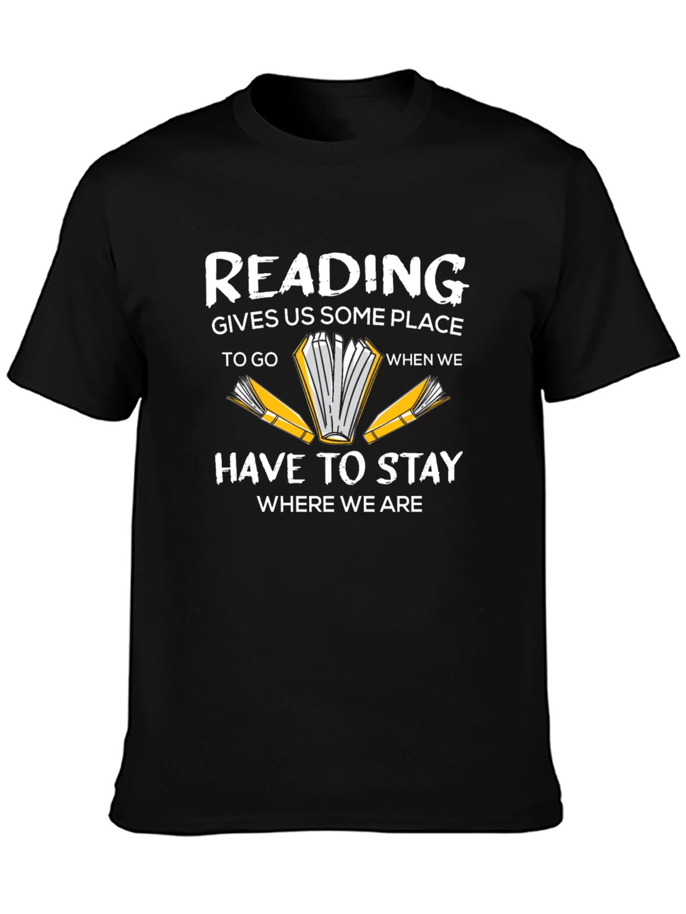 Reading Black Graphic T-Shirt