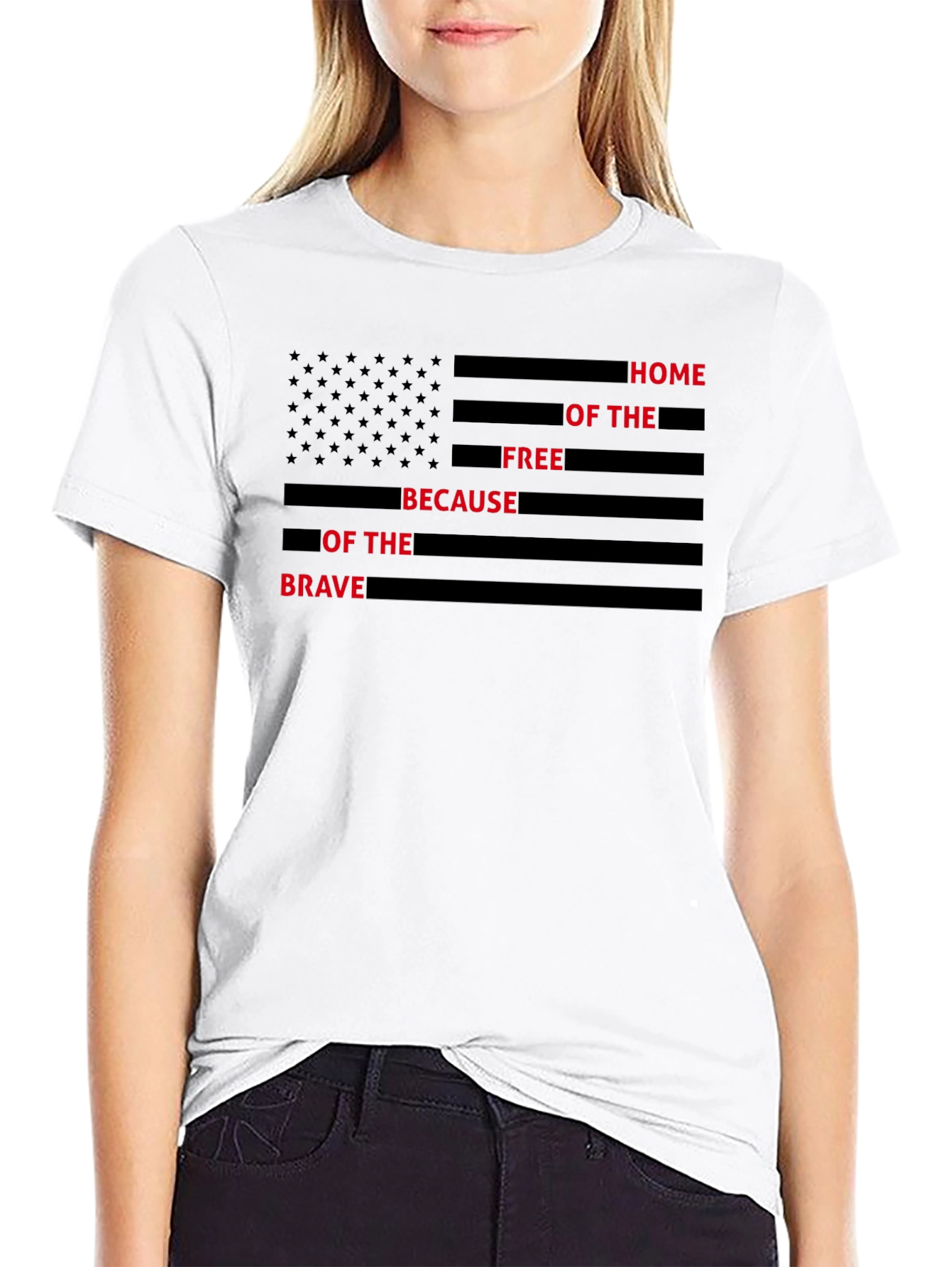 Home of the Free American Flag T-Shirt