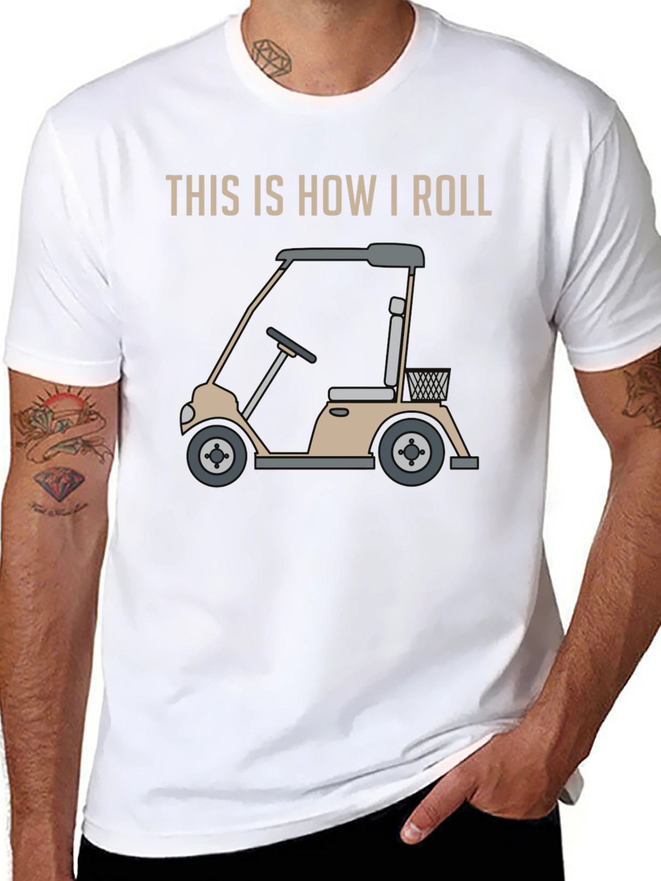 This is How I Roll Golf Cart Graphic Tee