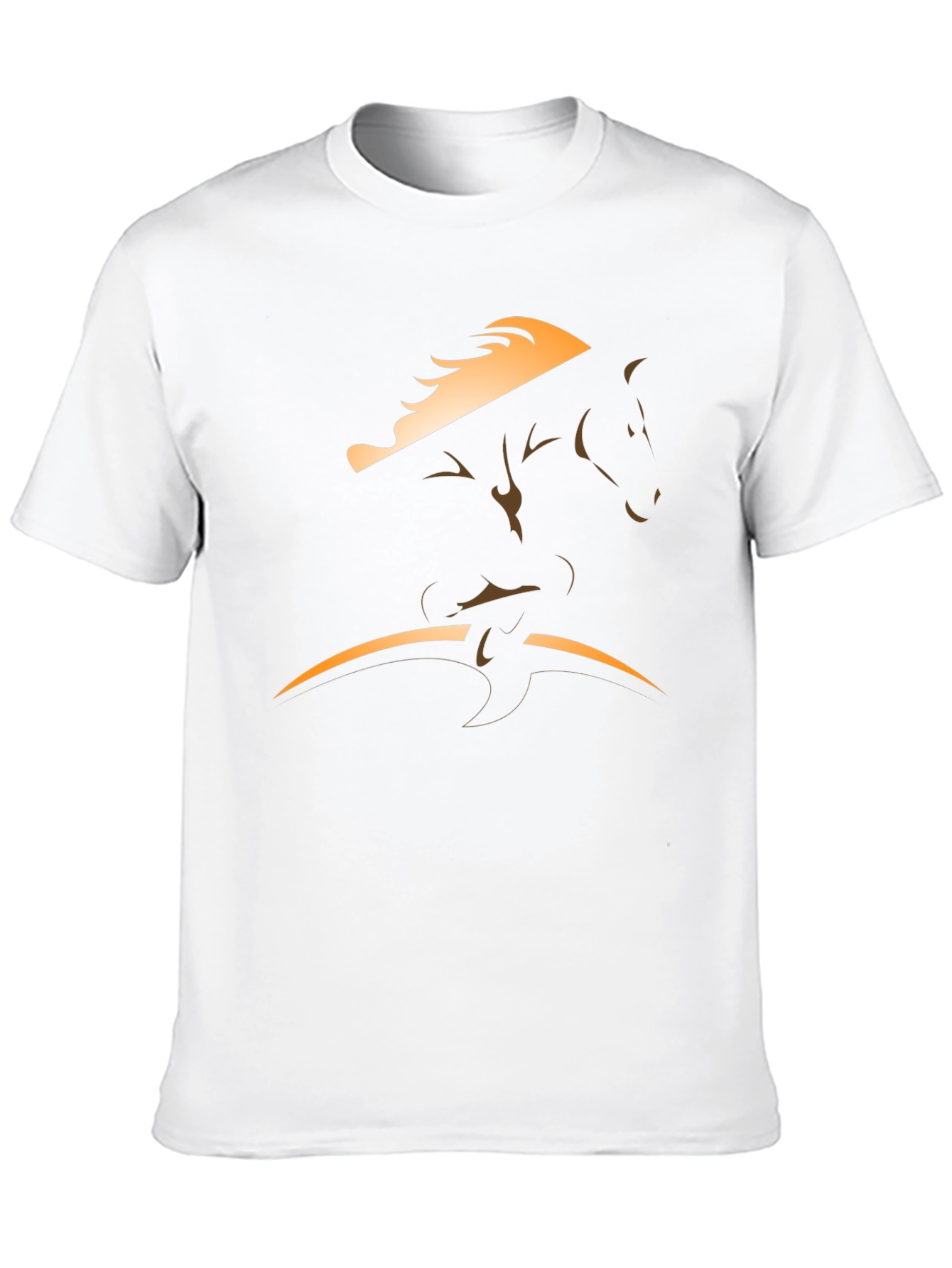 Horse Graphic Tee - Black Cotton Blend