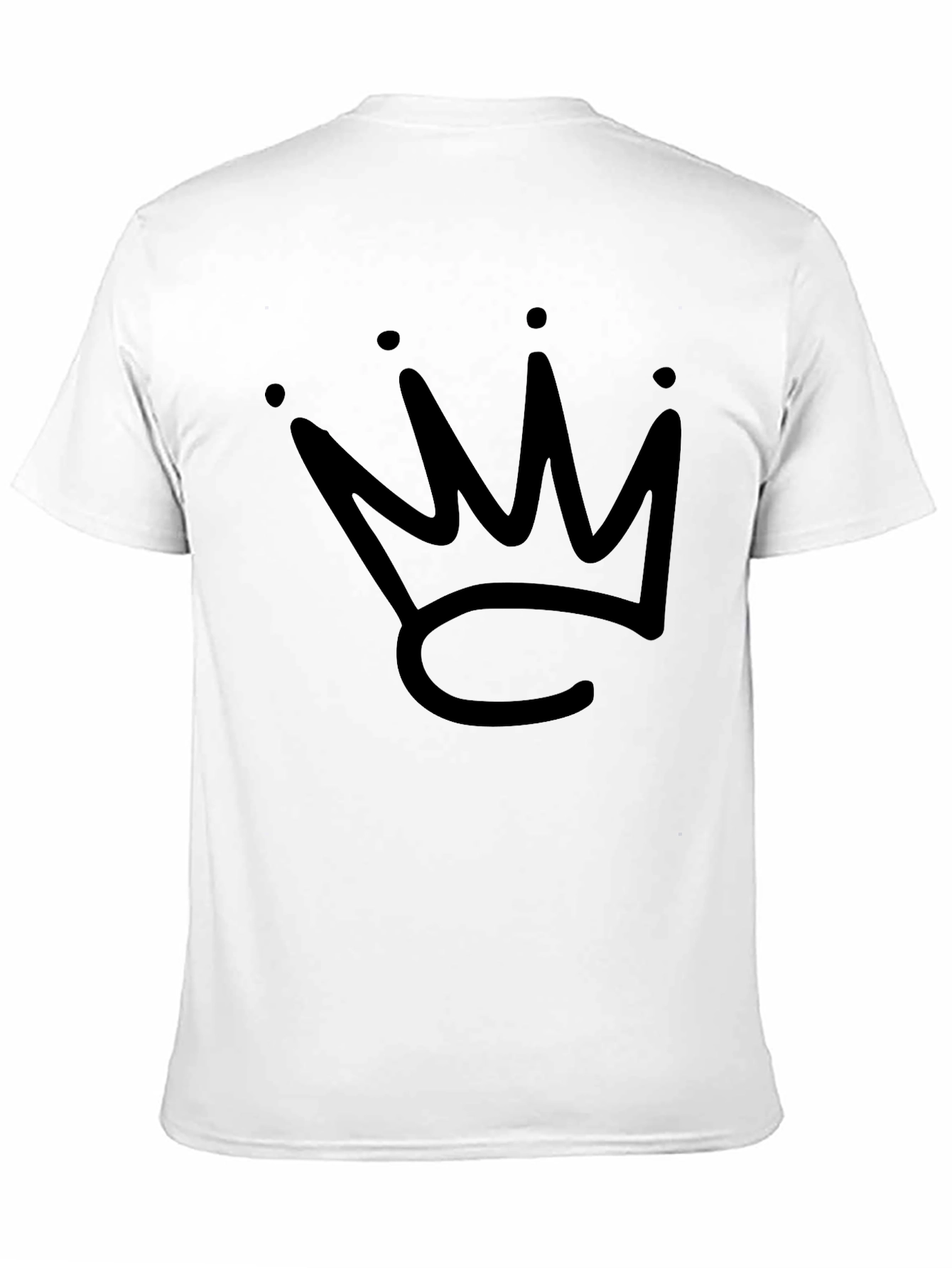 Crown Graphic Tee - Stylish Black Cotton T-Shirt