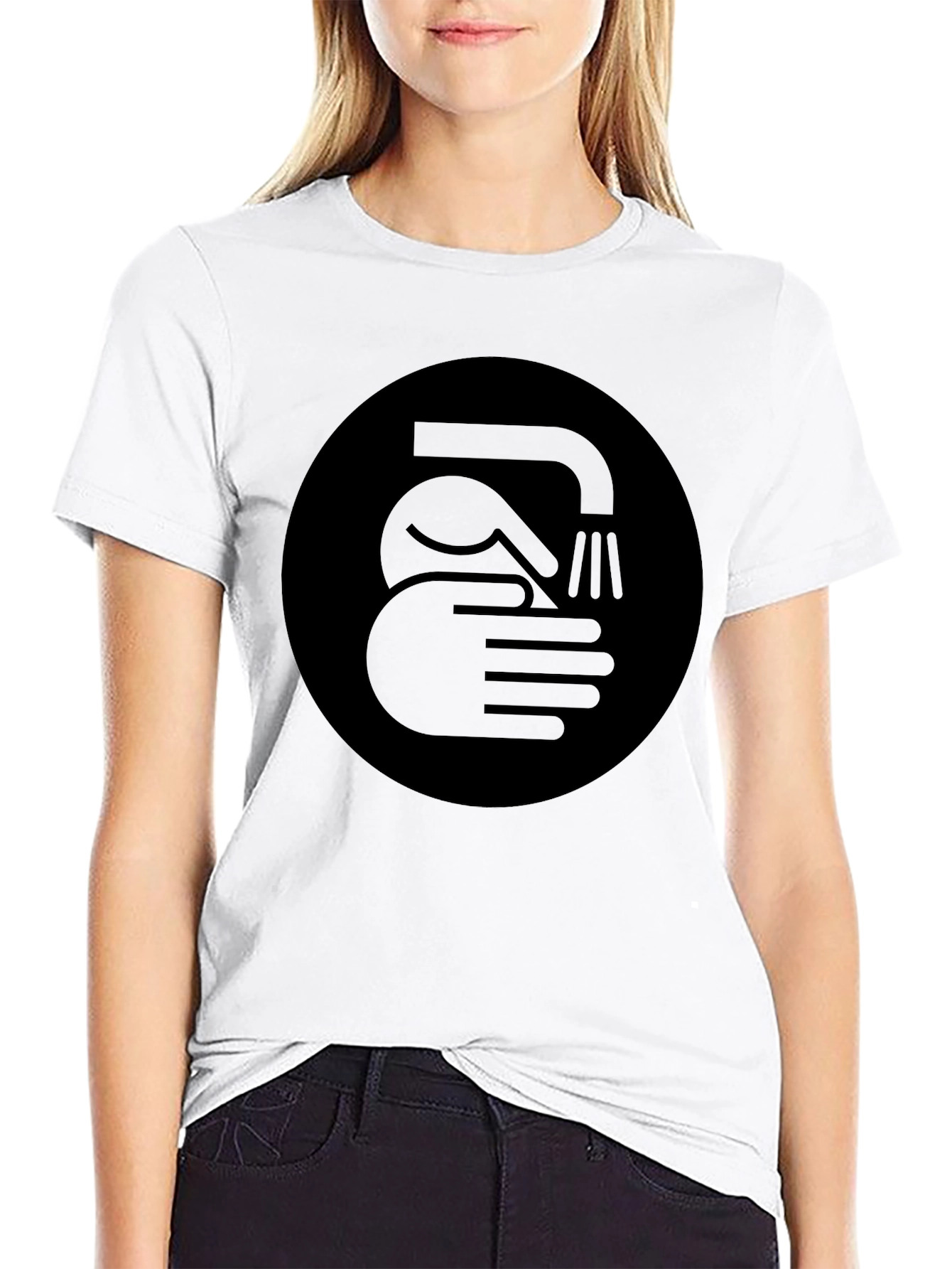 Wash Your Hands T-Shirt - Black Graphic Tee