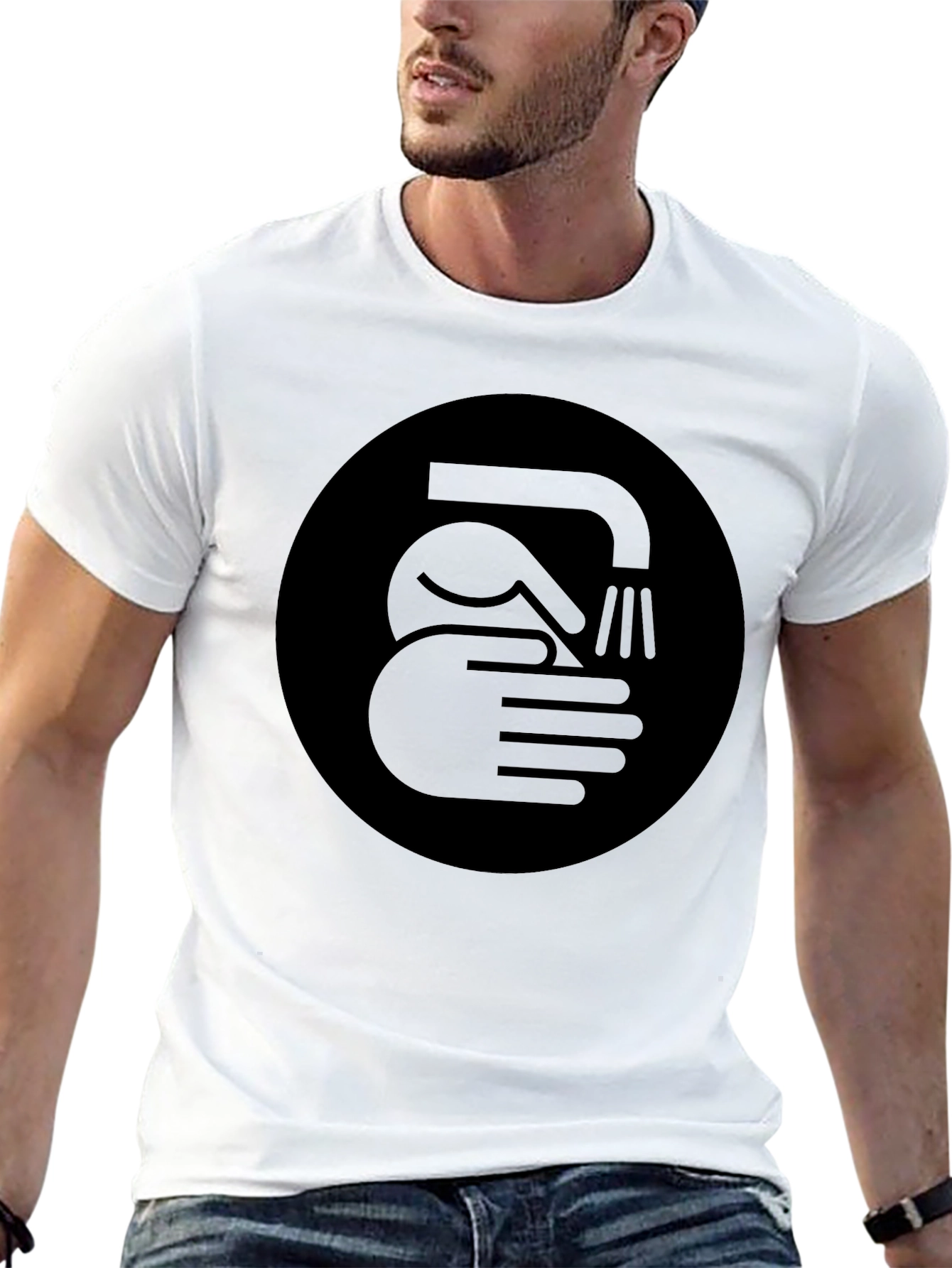 Wash Your Hands T-Shirt - Black Graphic Tee