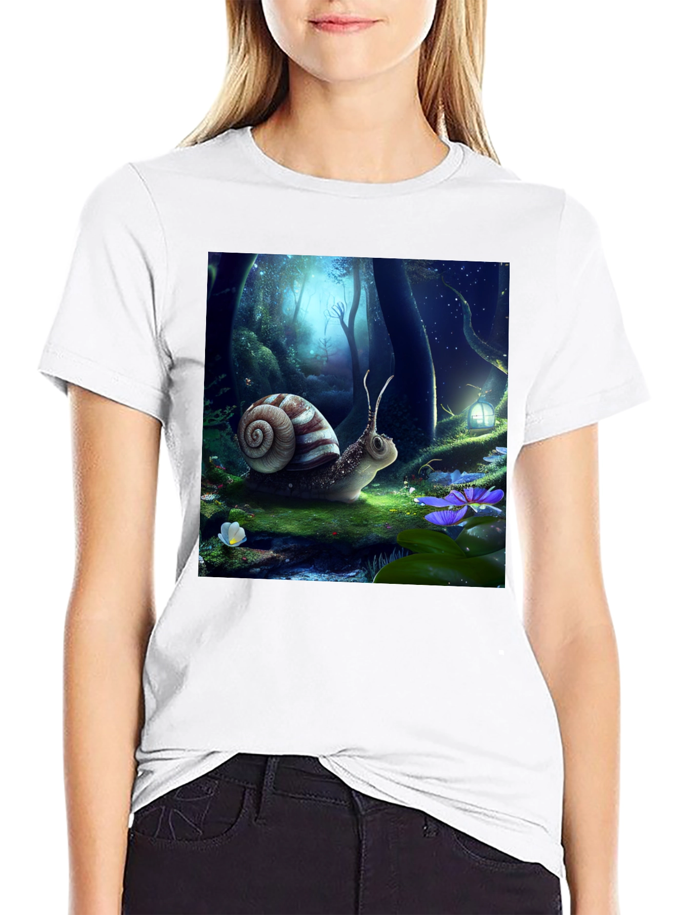 Enchanted Forest Snail Graphic Tee