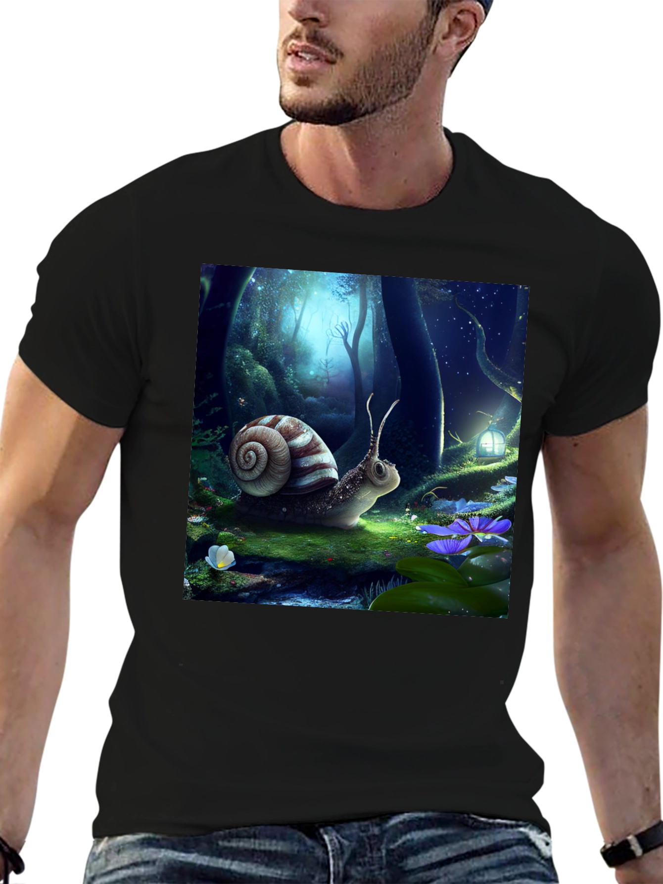 Enchanted Forest Snail Graphic Tee