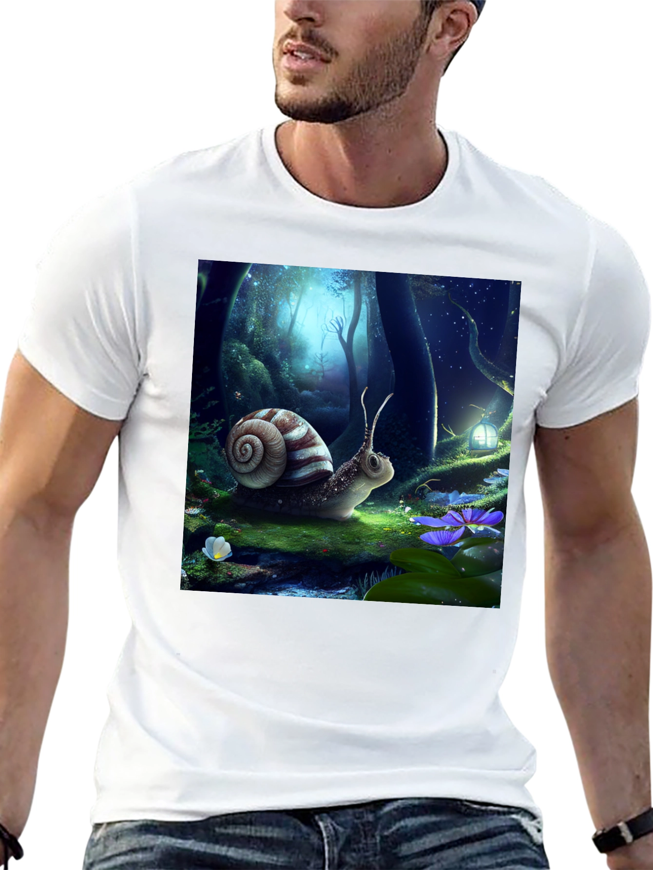 Enchanted Forest Snail Graphic Tee