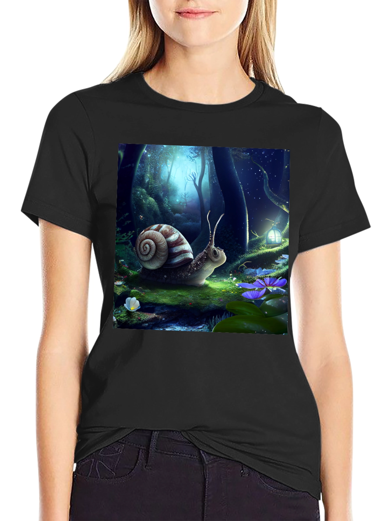 Enchanted Forest Snail Graphic Tee
