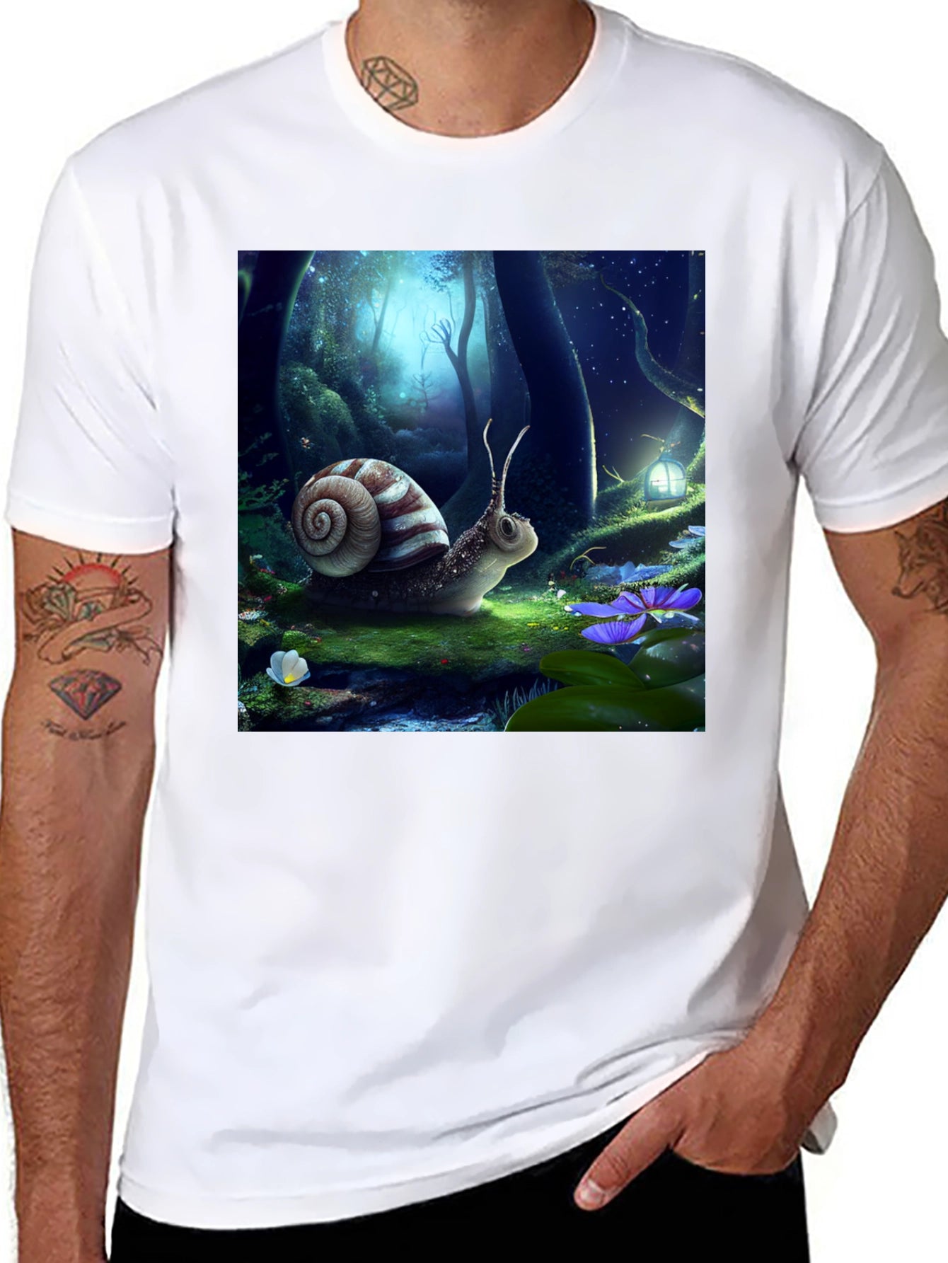 Enchanted Forest Snail Graphic Tee
