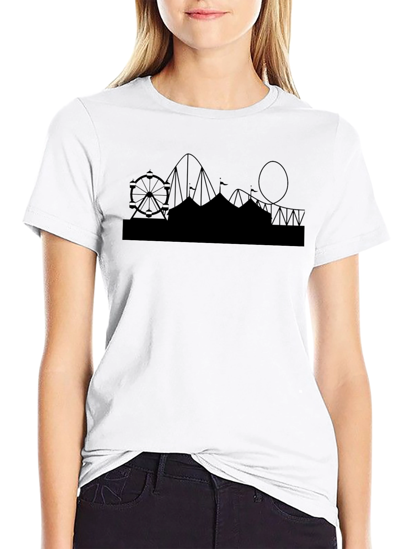 Amusement Park Silhouette T-Shirt