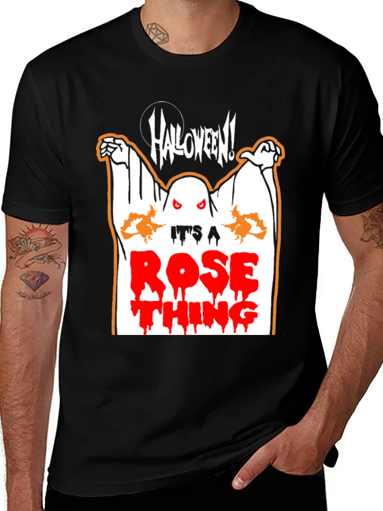 Halloween Rose Thing Graphic T-Shirt