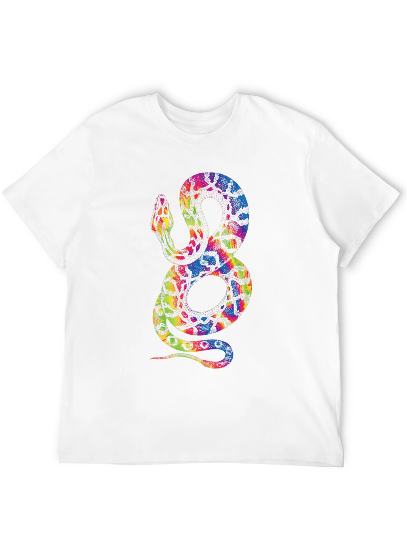 Rainbow Snake Graphic Tee - Mens Black T-Shirt